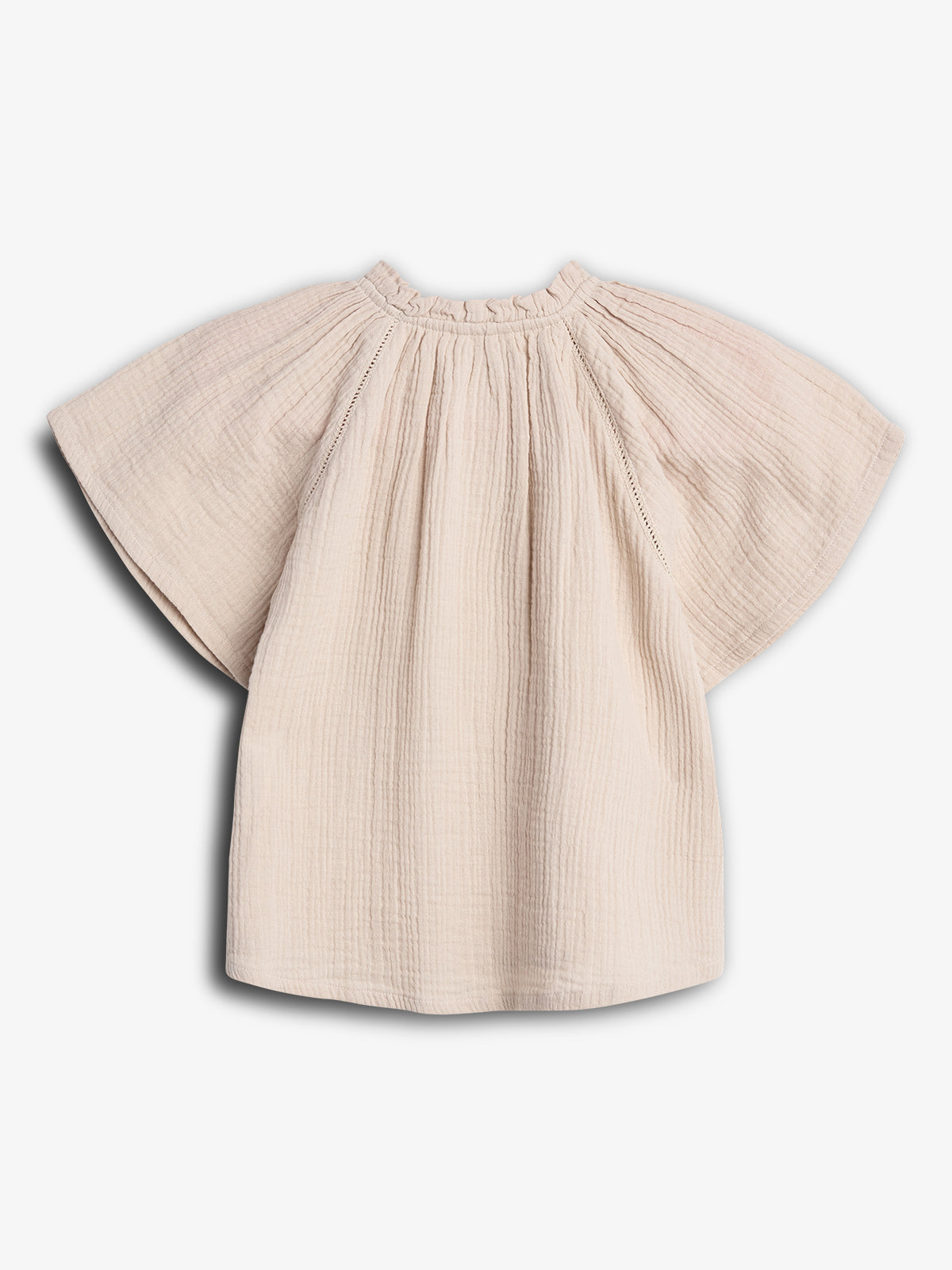Musselinbluse mit Knopfleiste - Light Beige | 100239 Ella
