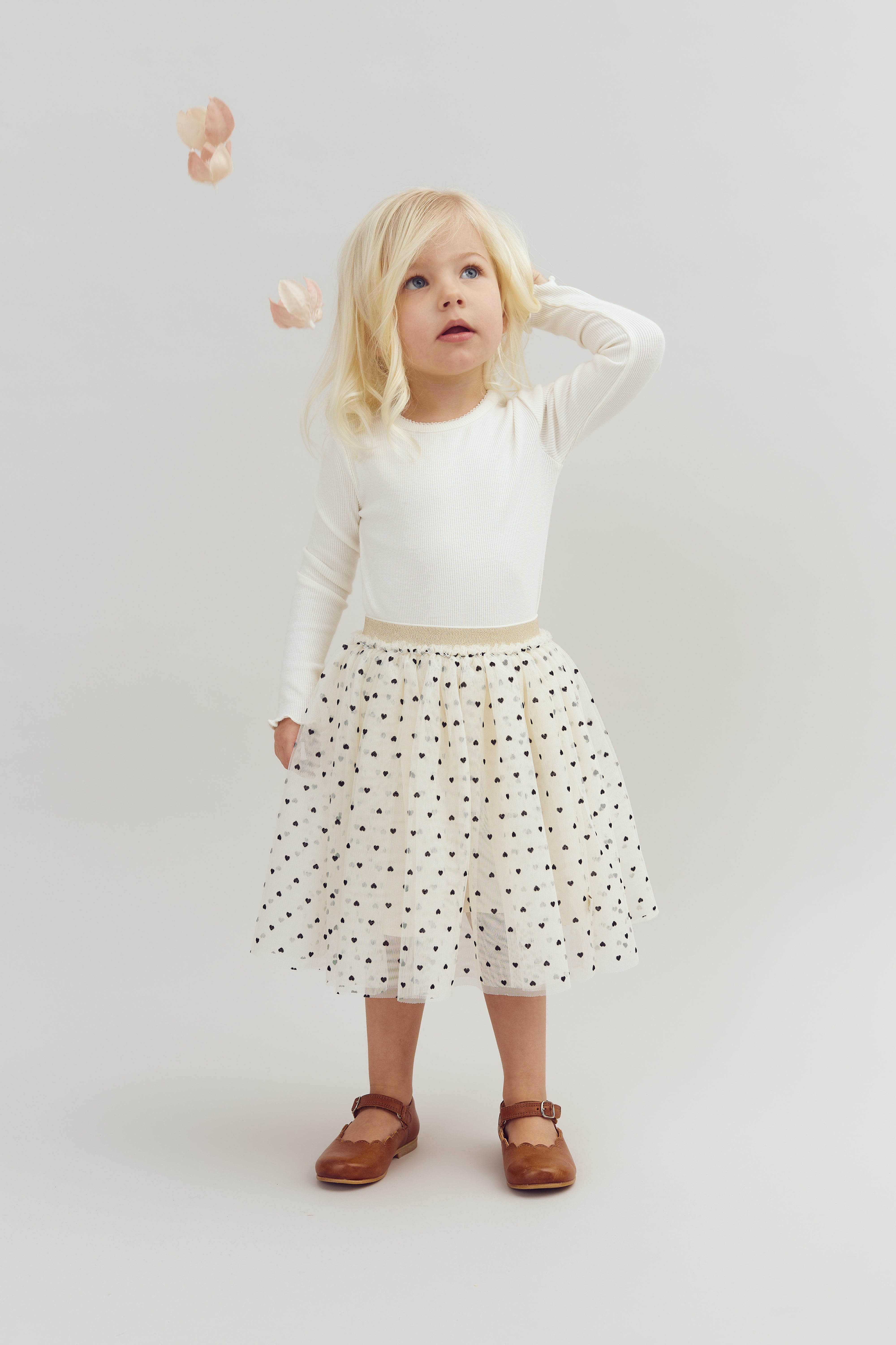 Modal-Ripp Langarm-T-Shirt - Off White | 100319 Fiona