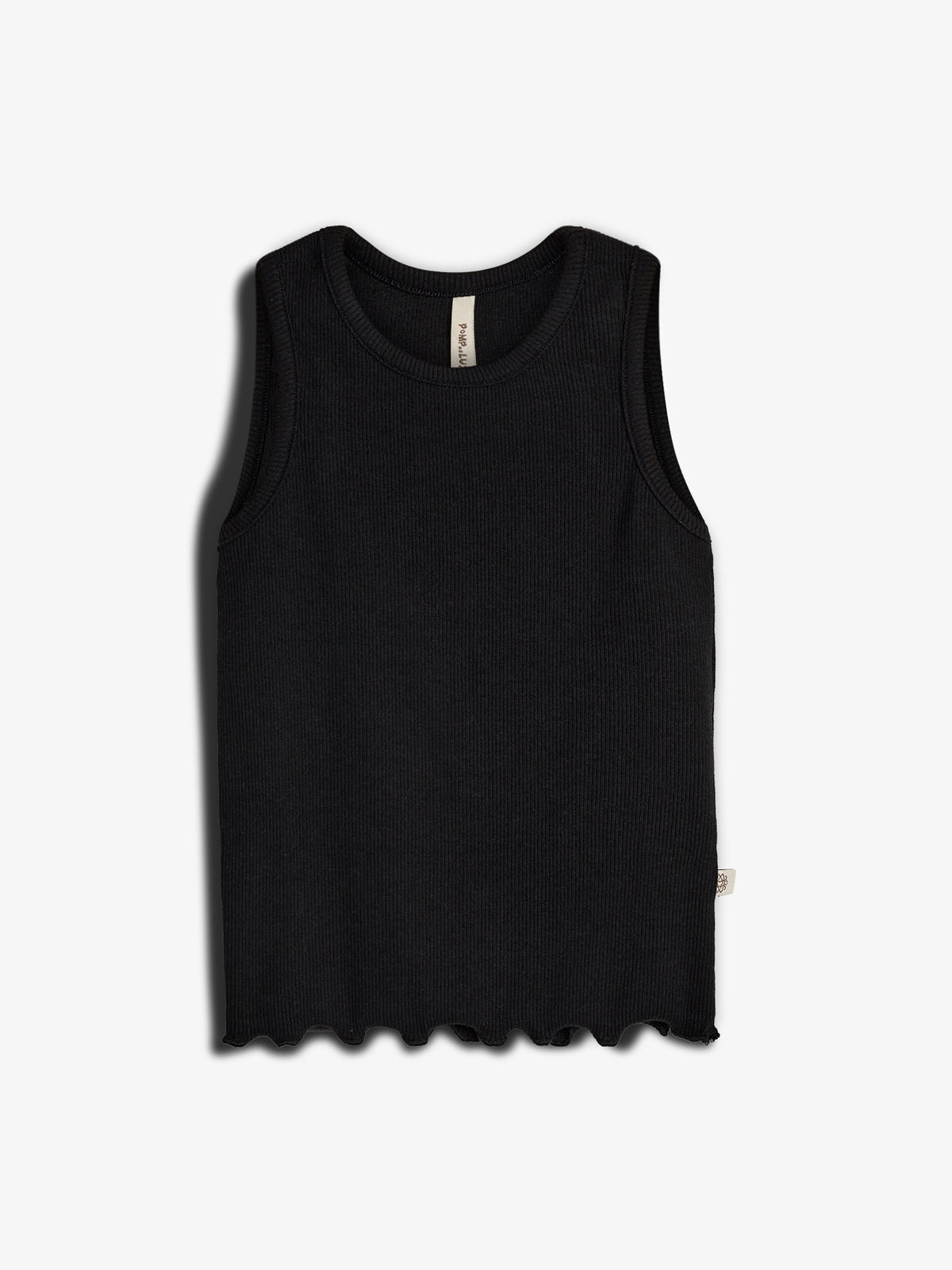 Modal-Ripp Ärmelloses Top - Black | 100325 Fiona