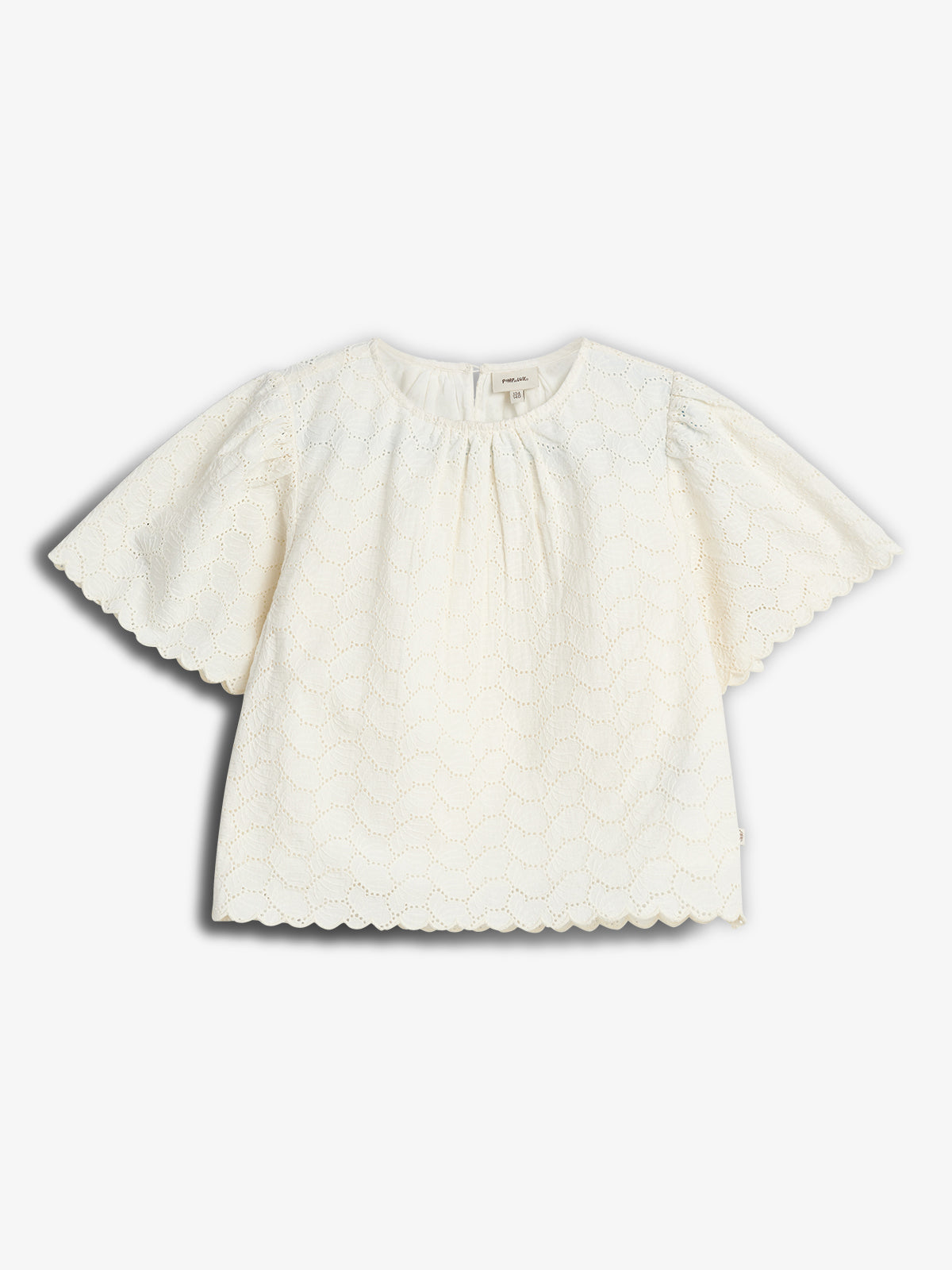 Schmetterlingsstickerei Bluse - Tween - Off - Tween - Off White | 100434 Karla