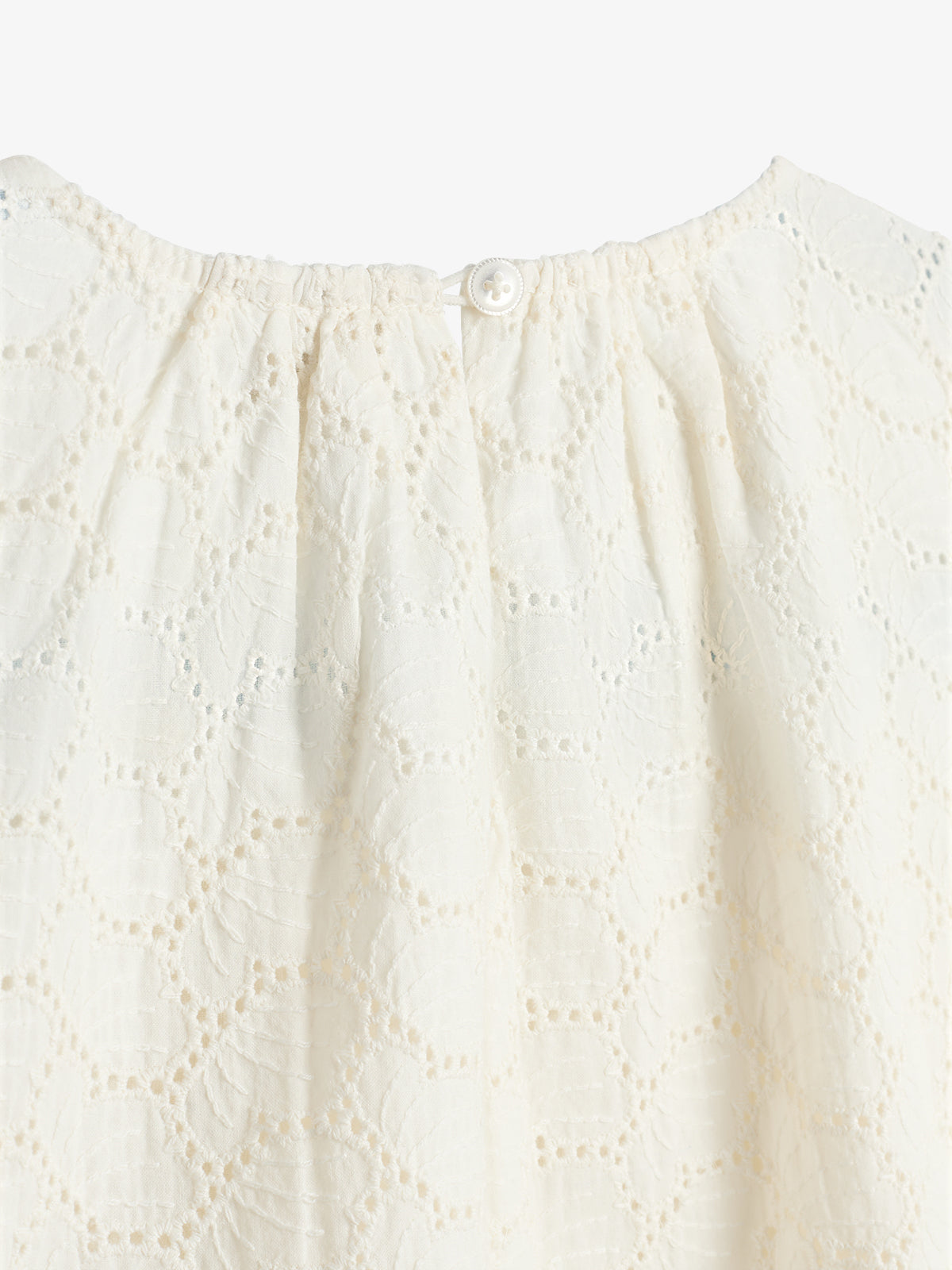 Schmetterlingsstickerei Bluse - Tween - Off - Tween - Off White | 100434 Karla