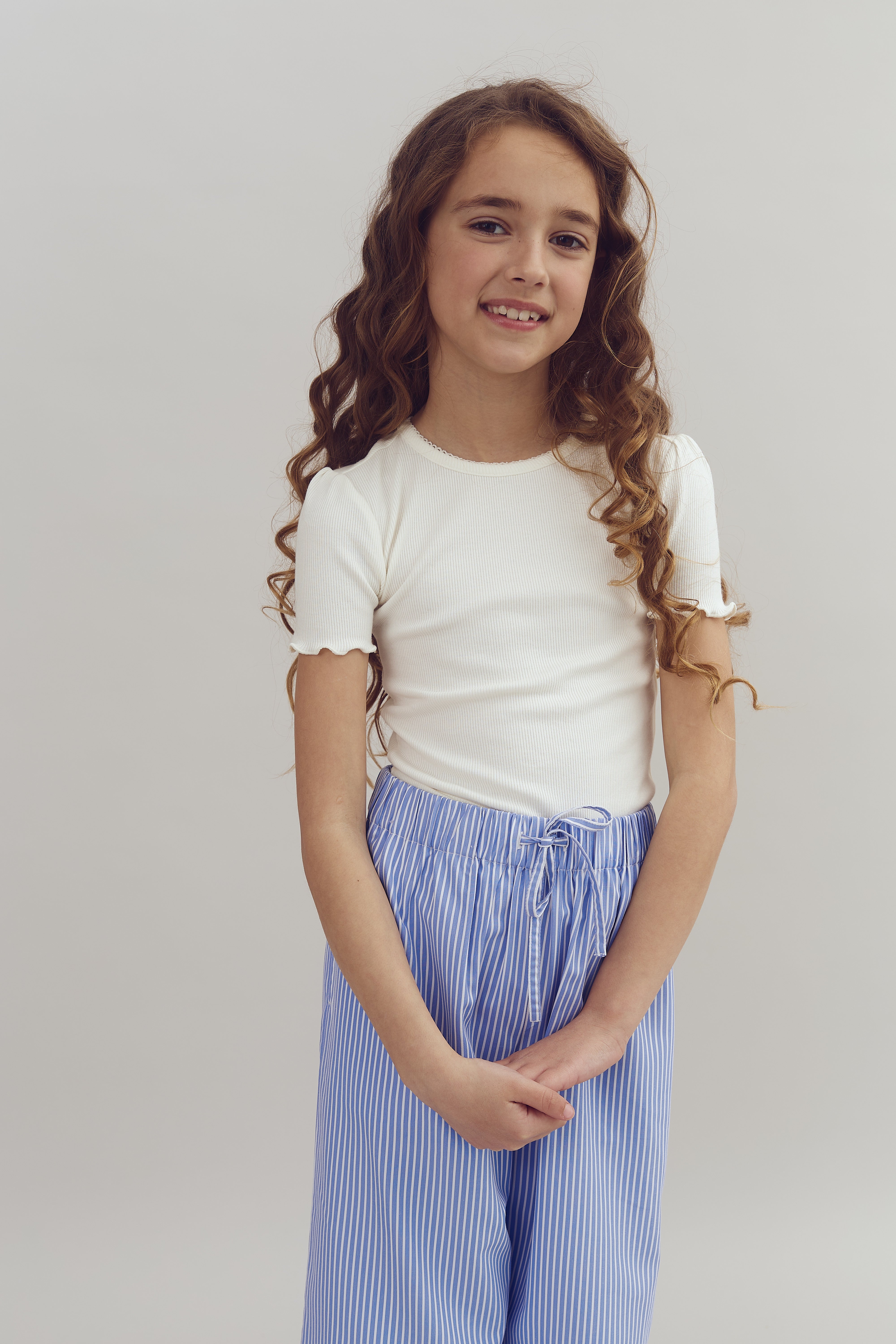 Modal-Ripp Langarm-T-Shirt - Tween - Off White | 100444 Fiona