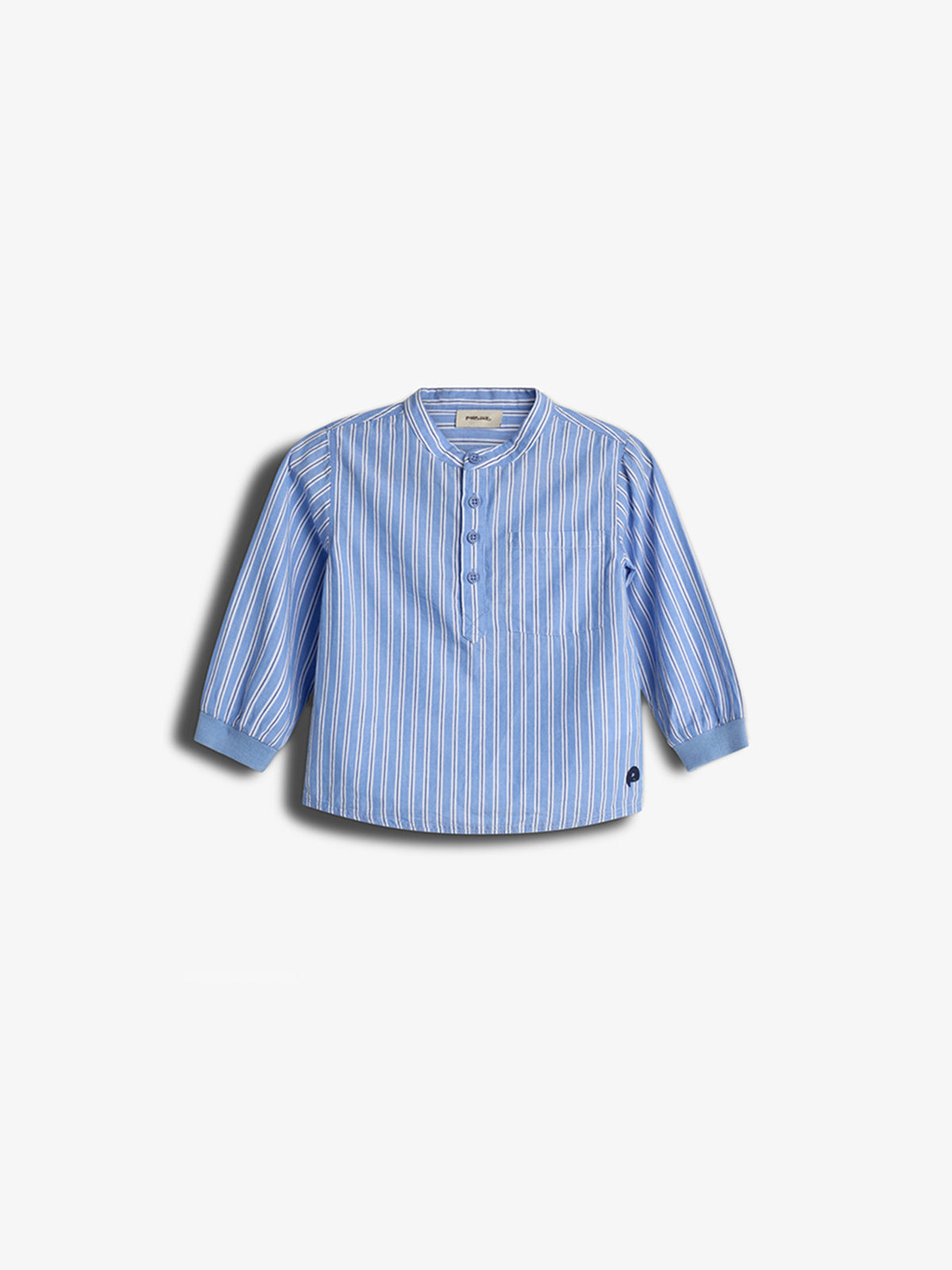 Gestreiftes Stehkragenhemd - Kids - Blue Stripe | 100488 Kai