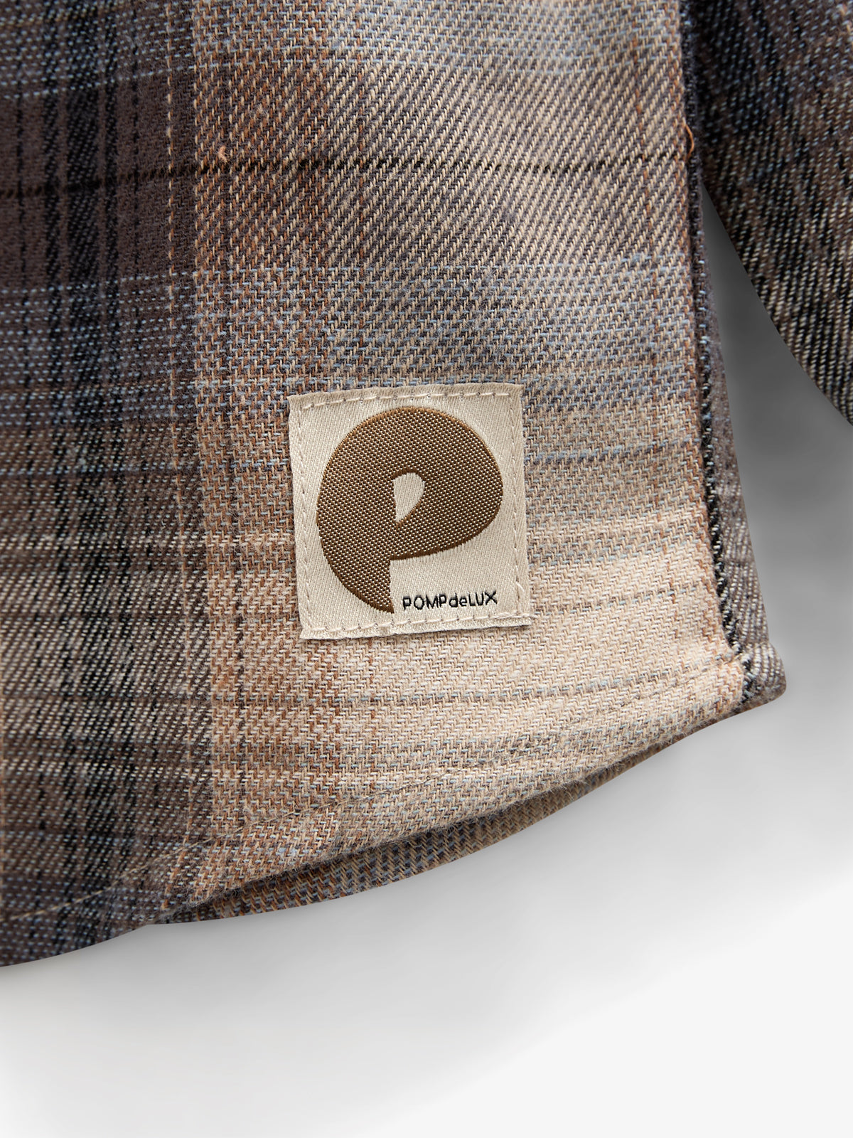 Kariertes Flanellhemd mit Rippbündchen - Kids - Brown Navy Check | 100529 Henry