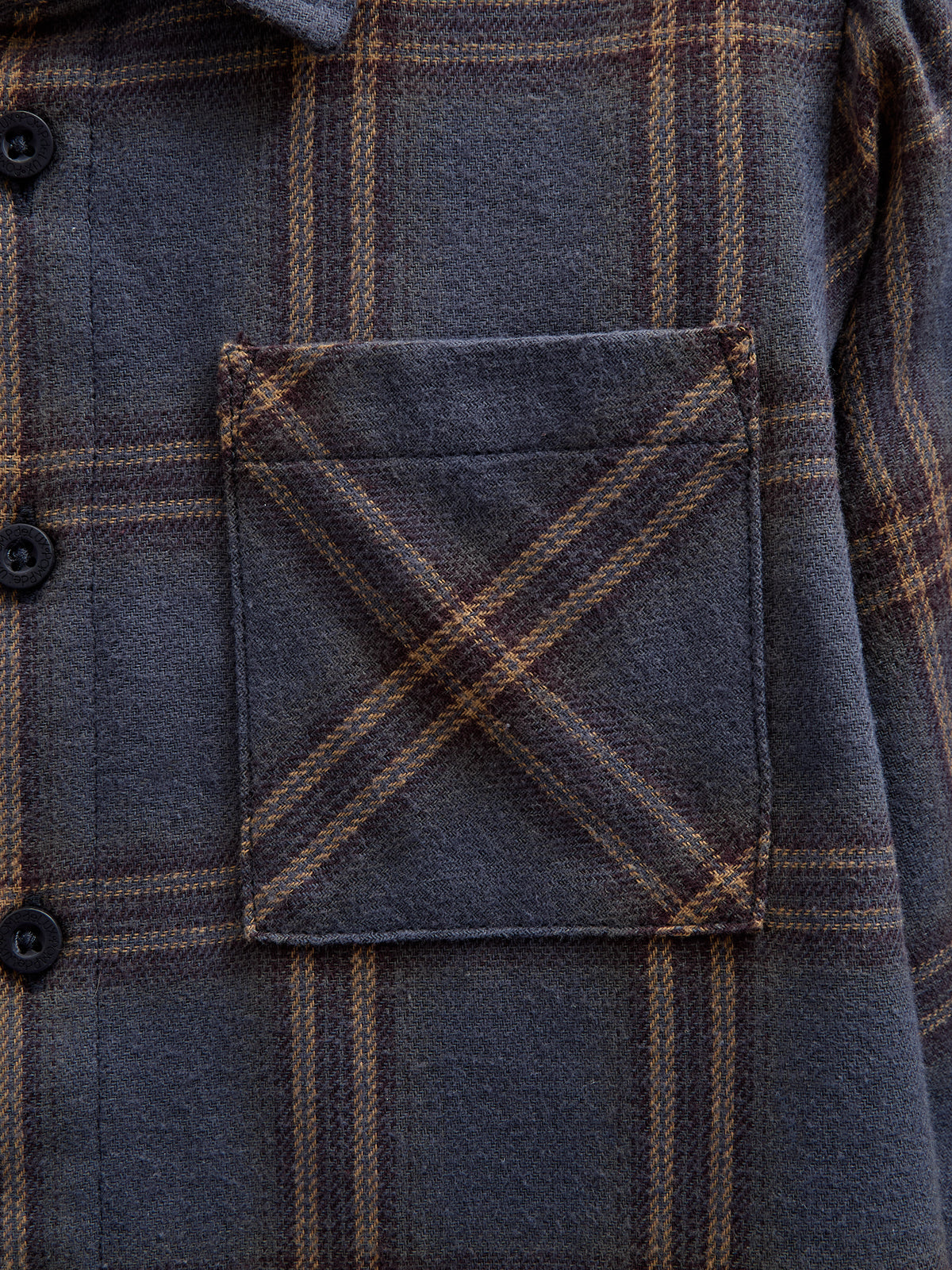 Kariertes Flanellhemd mit Rippbündchen - Kids - Navy Check | 100530 Henry