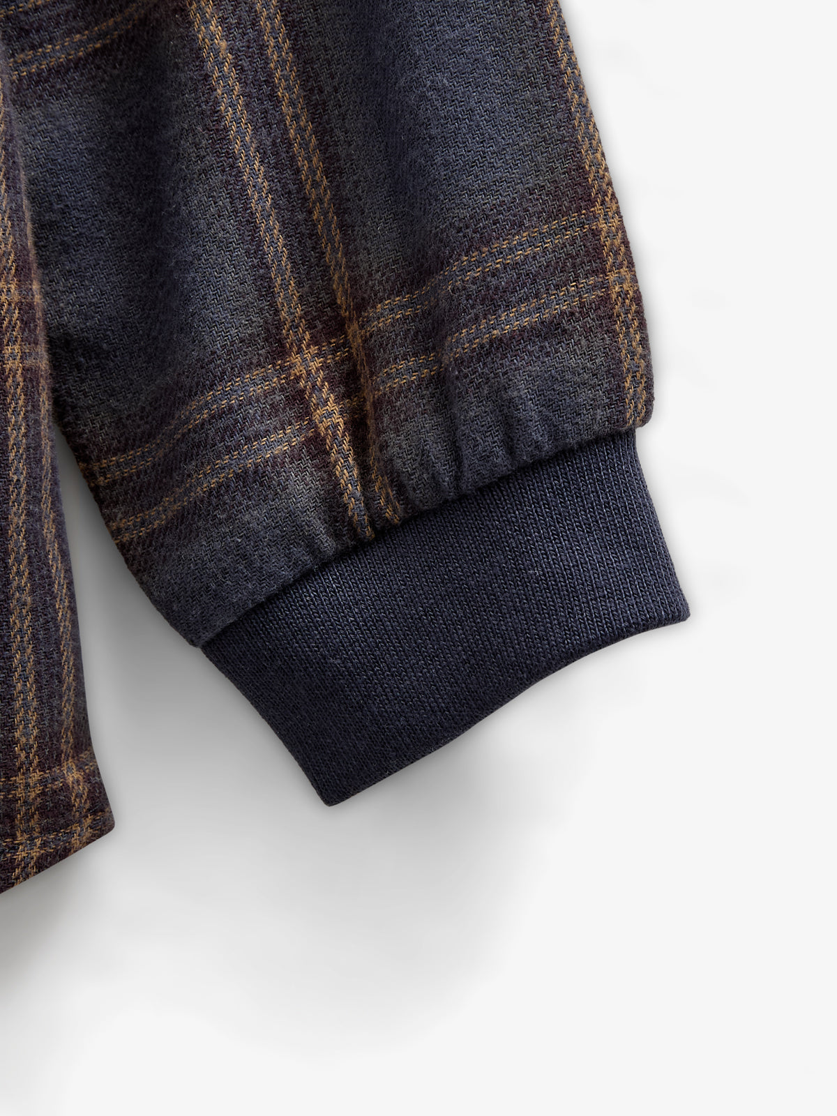 Kariertes Flanellhemd mit Rippbündchen - Kids - Navy Check | 100530 Henry