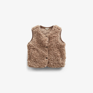 Kunstpelz-Weste - Kids - Caffe Latte | 100550 Ellie