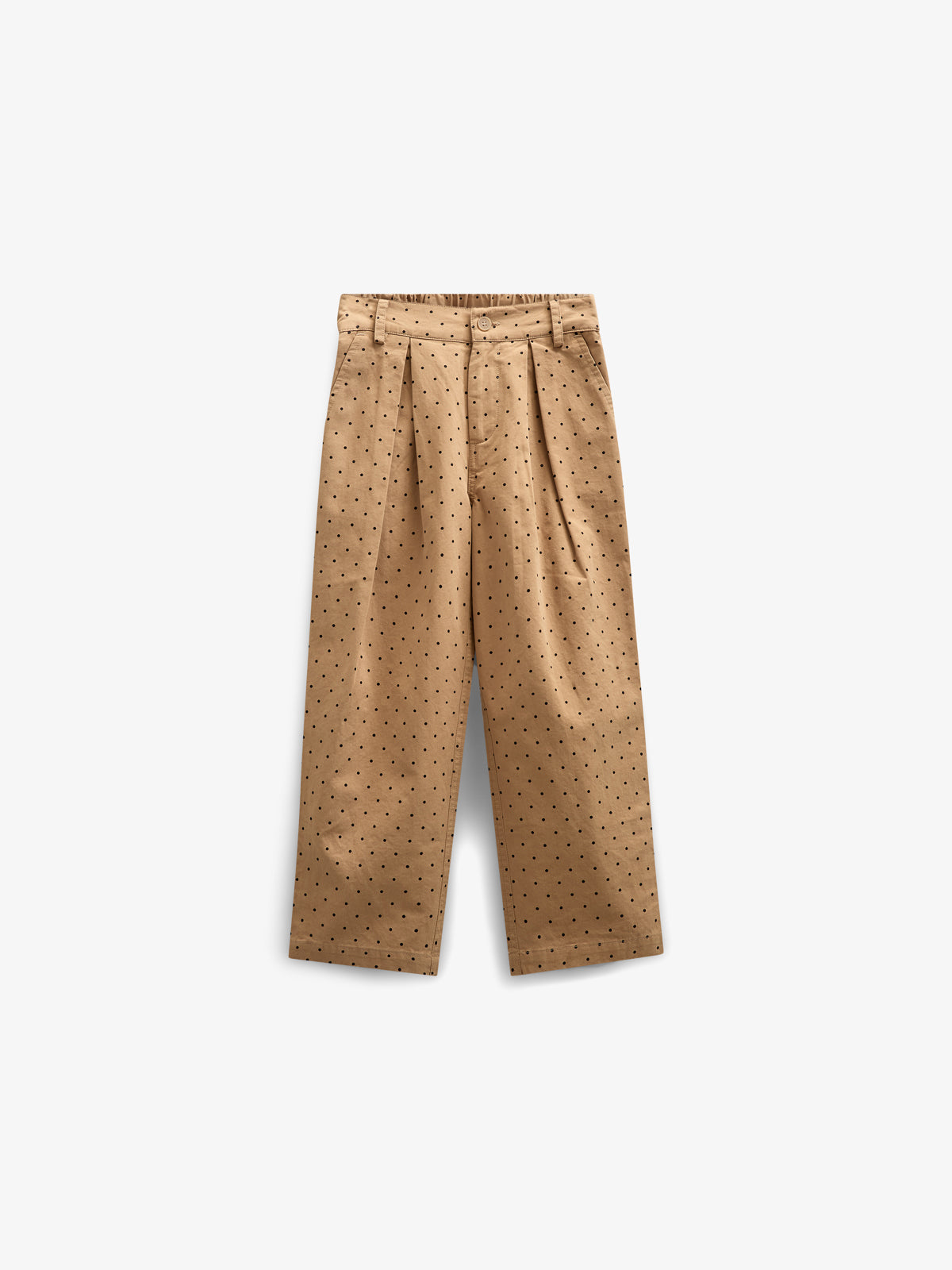 Twill trousers with Dot - Kids - Beige | 100614 Iris