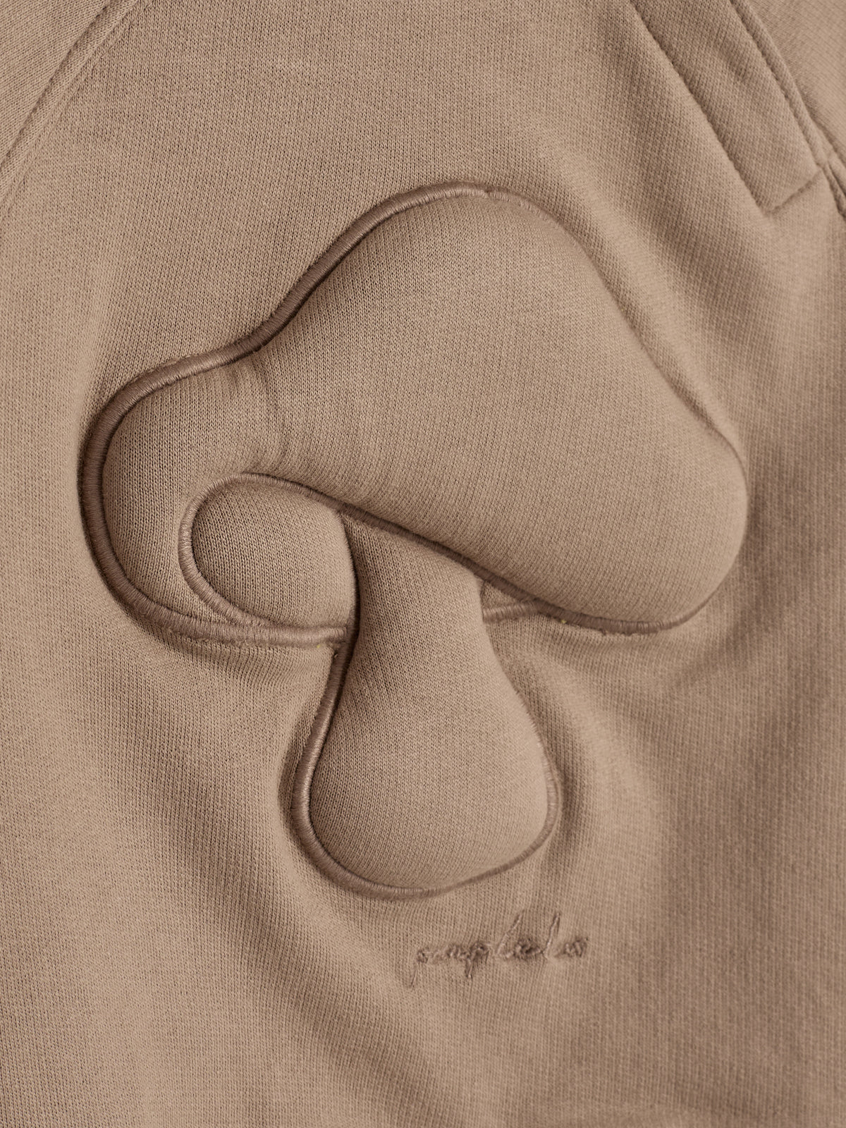 Sweat Set mit Puff Applikation - Little - Dark Beige