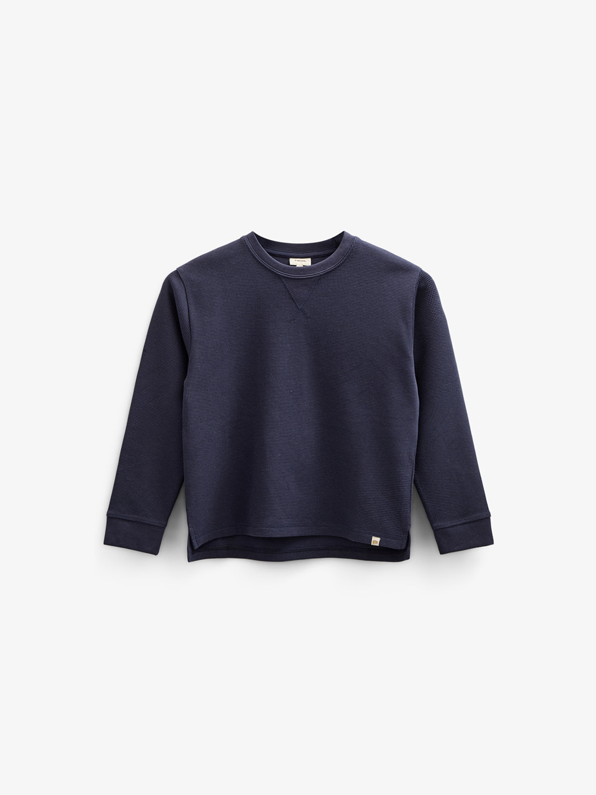 Texturiertes Langarm-T-Shirt - Kids - Navy | 100703 Malthe