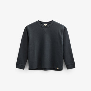 Texturiertes Langarm-T-Shirt - Kids - Forest Green | 100707 Malthe