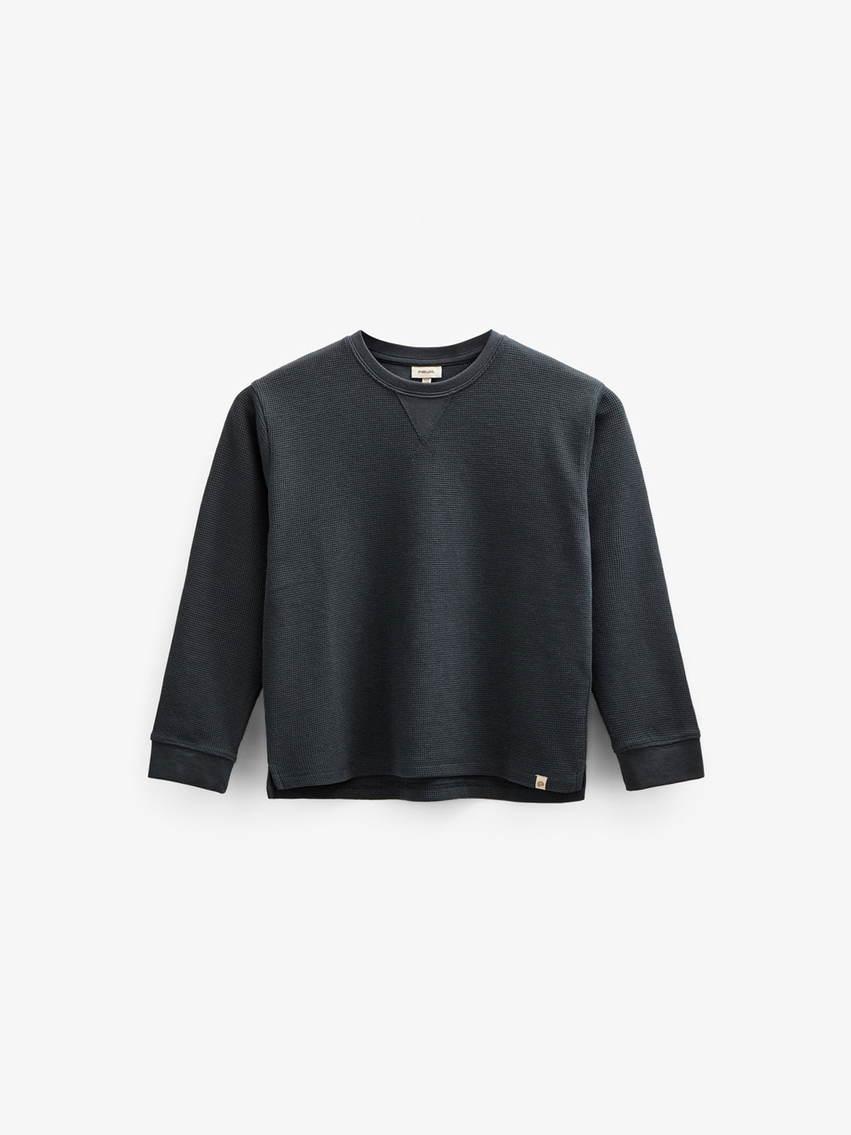 Texturiertes Langarm-T-Shirt - Kids - Forest Green | 100707 Malthe