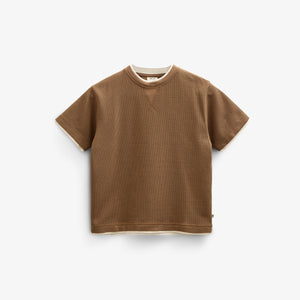 Texturiertes T-Shirt - Tween - Coffee | 100712 Malthe