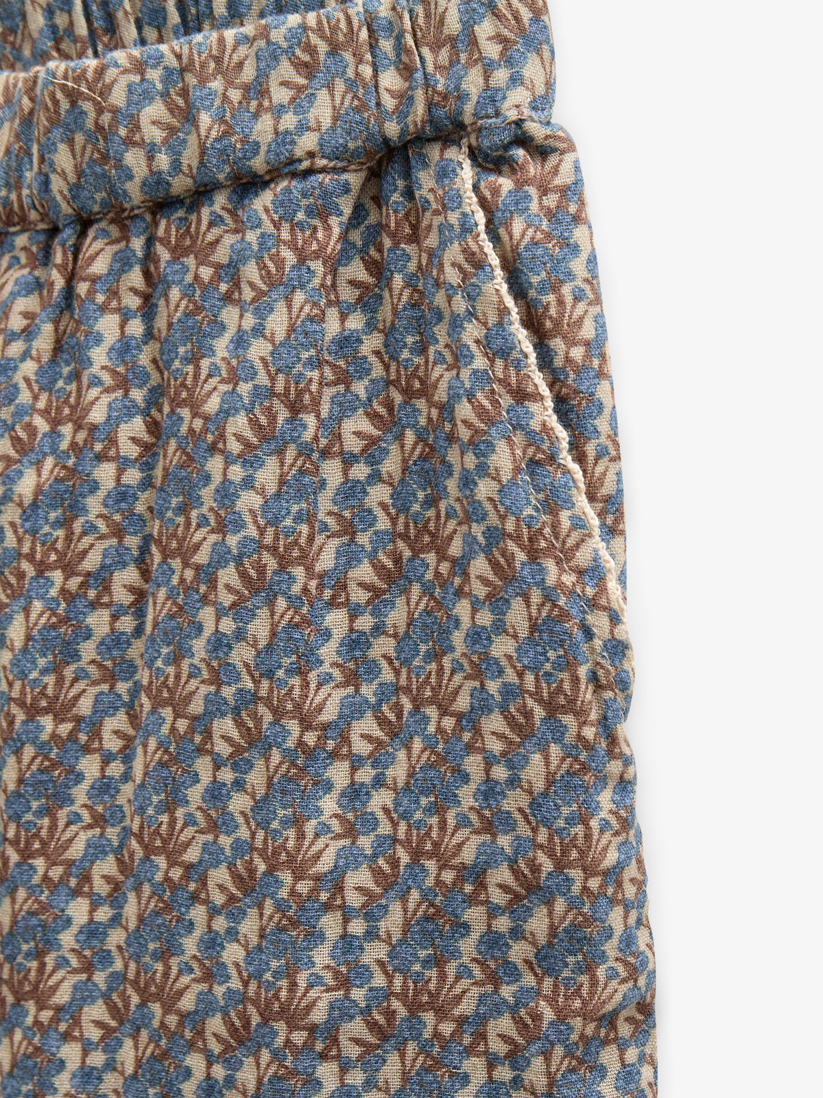 Bedruckte Doppelgaze-Hose - Kids - Blue / Brown | 100733 Maggie
