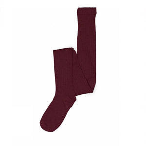 MP Rippenstrumpfhose aus Wolle - All - Burgundy | 100879 MP Wool tights