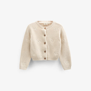 Baumwollstrickjacke mit Schleifen - Tween - Nature | 100791 Freya