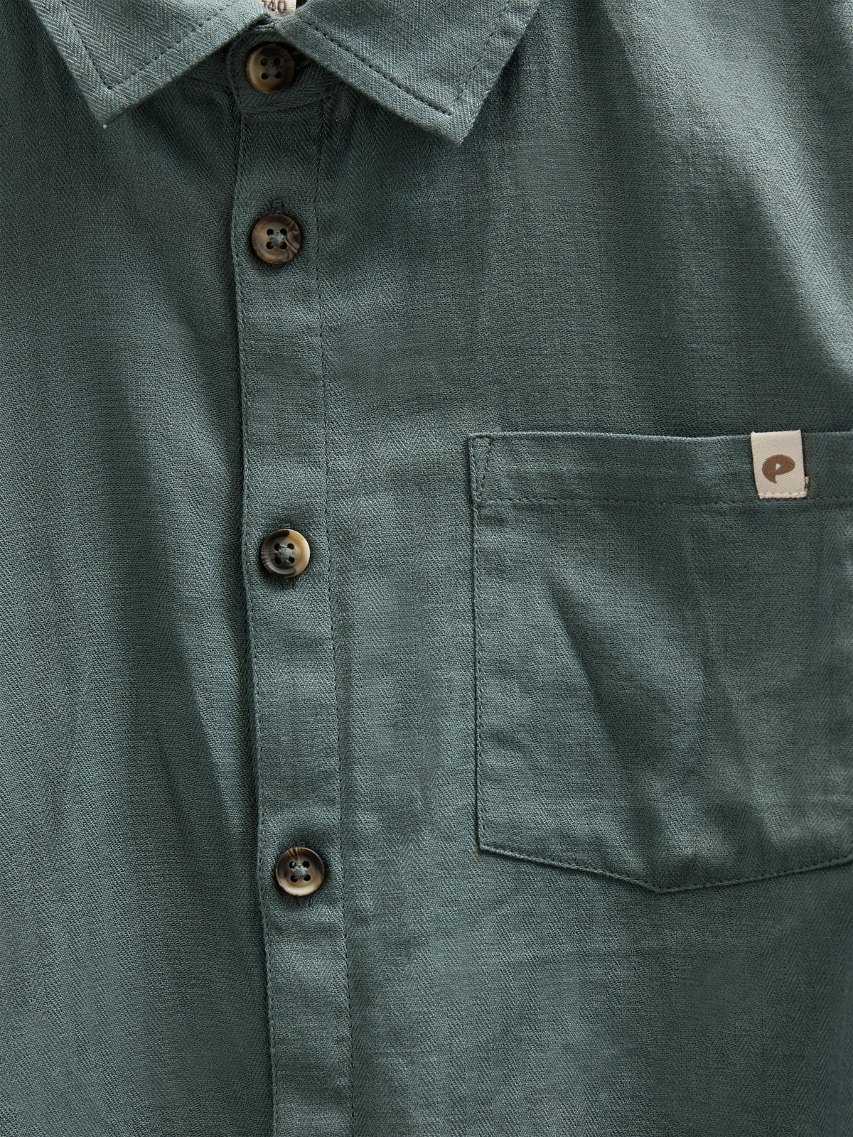 Hemd aus gewebter Baumwolle - Tween - Dark Dusty Green | 100805 Edward