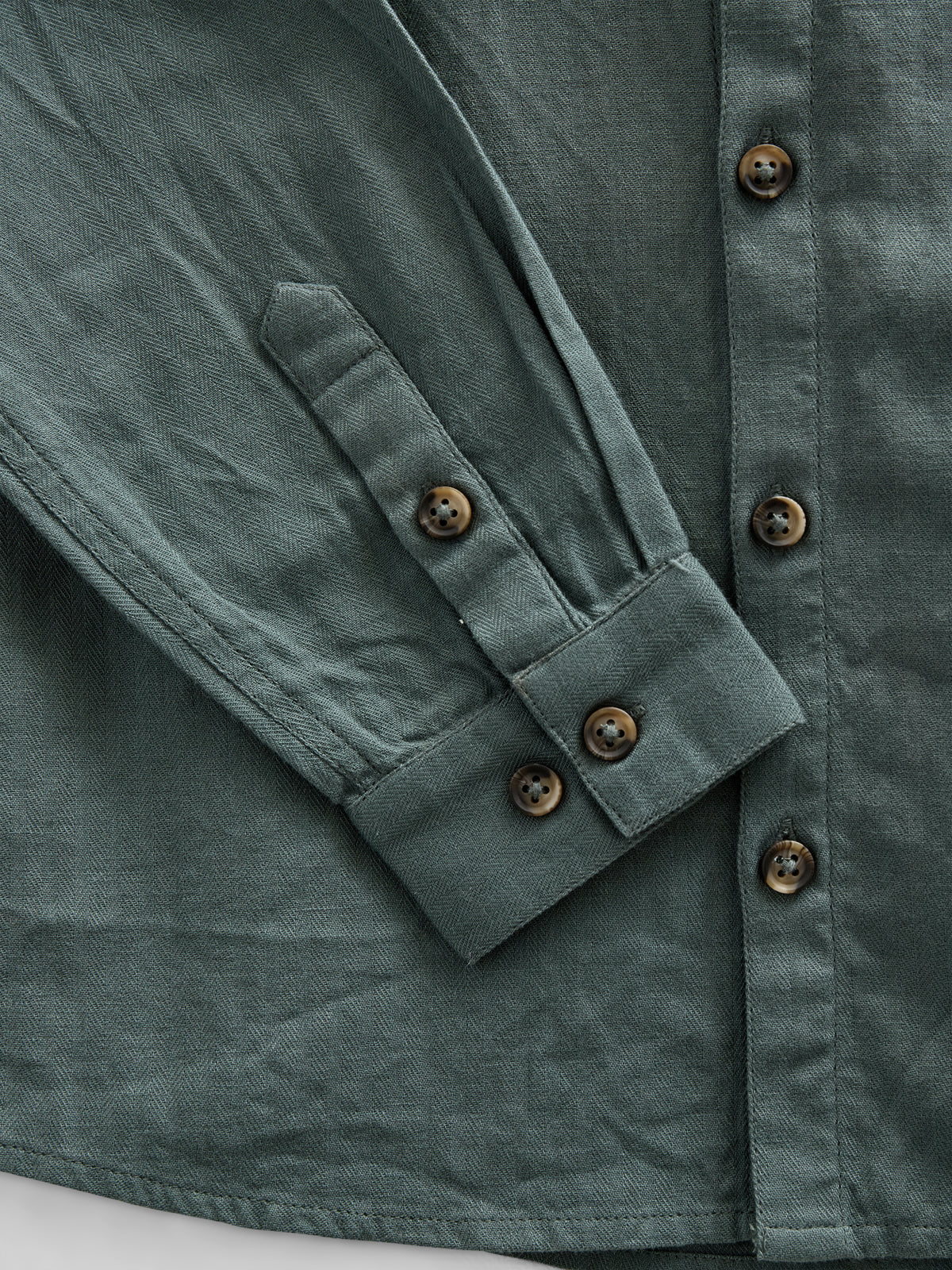 Hemd aus gewebter Baumwolle - Tween - Dark Dusty Green | 100805 Edward