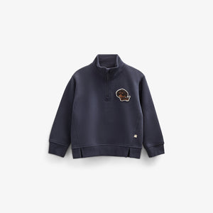 Sweatshirt mit halbem Reißverschluss - Kids - Navy | 100806 Tristan