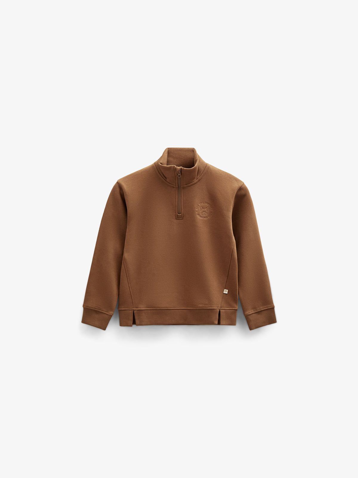 Sweatshirt mit halbem Reißverschluss - Tween - Coffee | 100809 Tristan