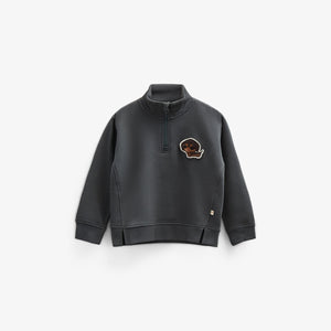 Sweatshirt mit halbem Reißverschluss - Kids - Forest Green | 100810 Tristan