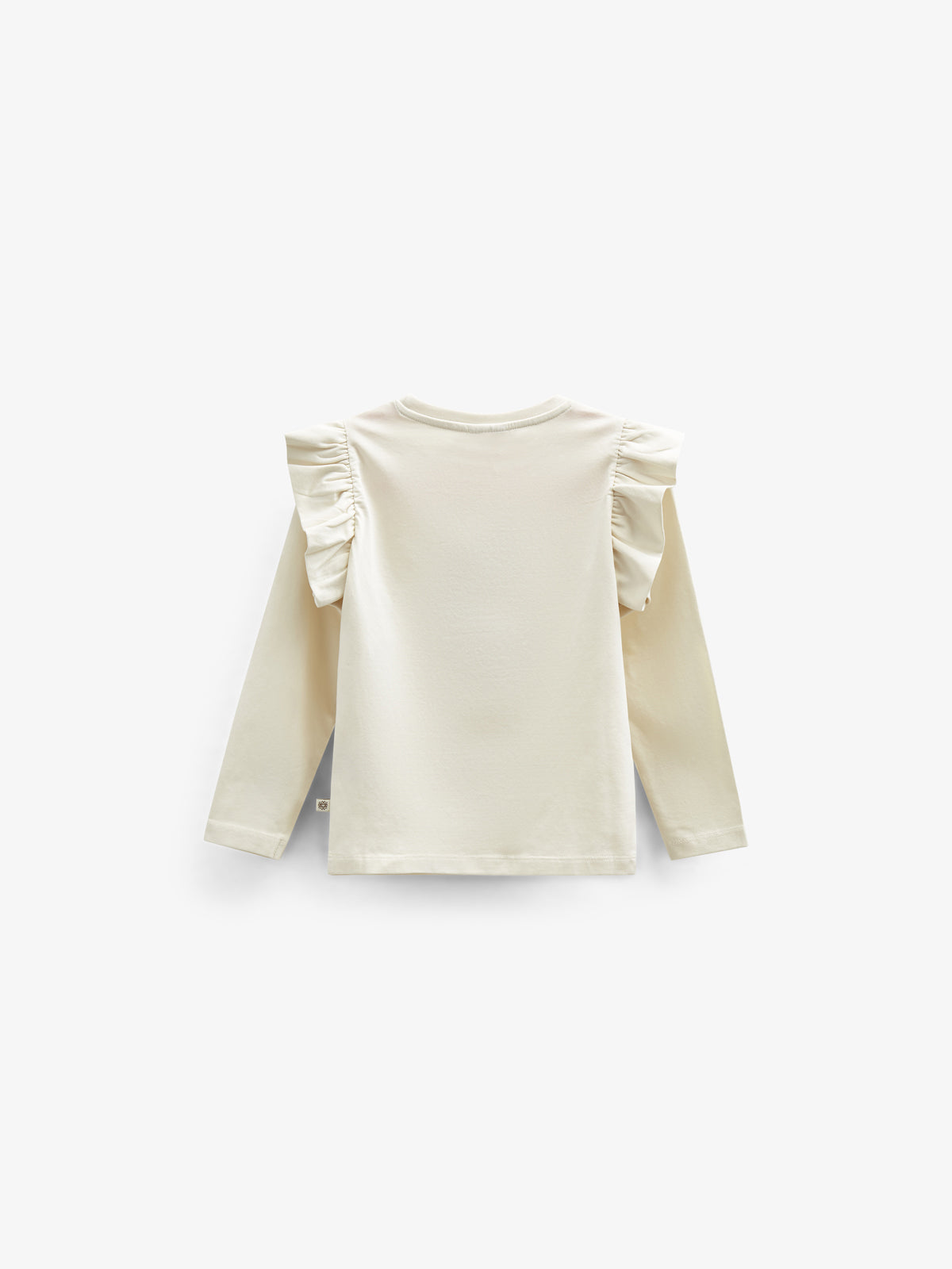 Jersey-Bluse mit Rüschenärmeln und Frontprint - Kids - Off White | 100844 Demi