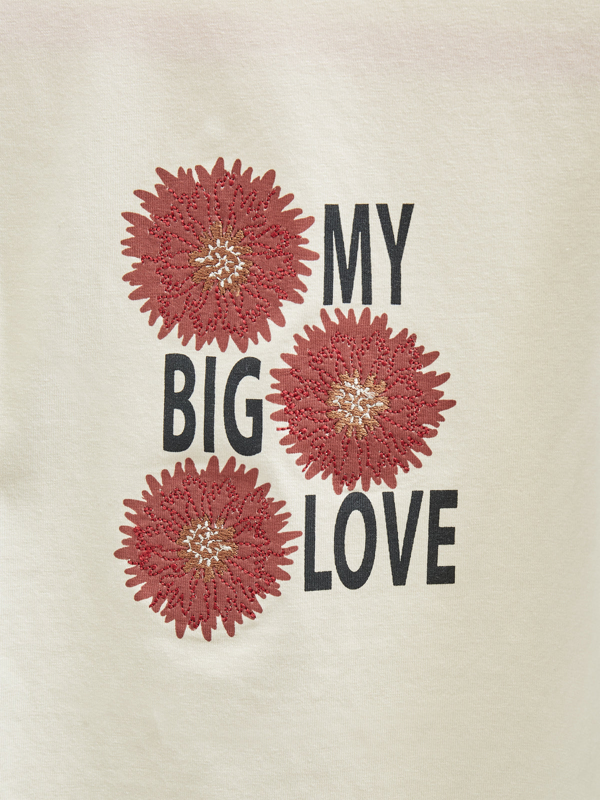 Jersey-Bluse mit Rüschenärmeln und Frontprint - Kids - Off White | 100844 Demi