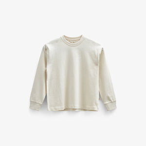 Übergroßes Heavyweight Langarm-T-Shirt - Tween - Off White | 100853 August