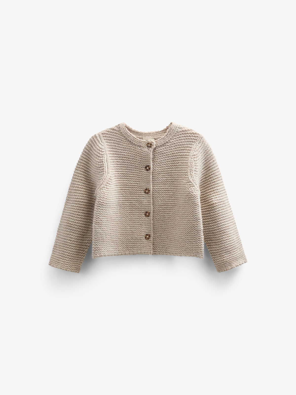Strickjacke aus Wolle - Kids - Caffe Latte Melange | 100874 Maya