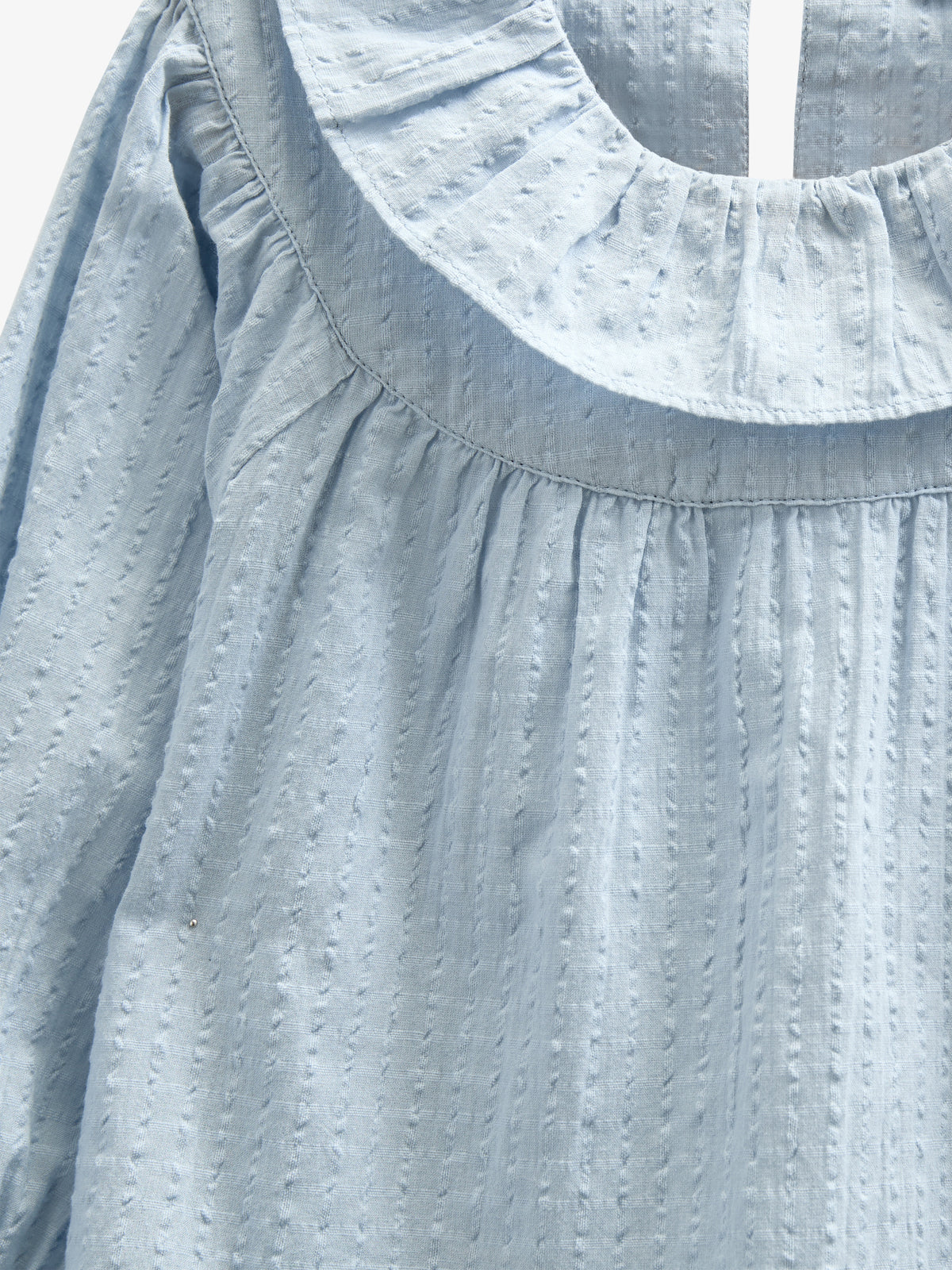 Baumwollbluse mit Kragen - Kids - Light Blue | 100885 Claire