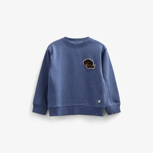 Sweatshirt mit Rundhalsausschnitt - Kids - Indigo Blue Melange | 100888 Justin