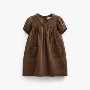 Gaze Kleid - Kids - Dark Brown | 100913 Jasmine