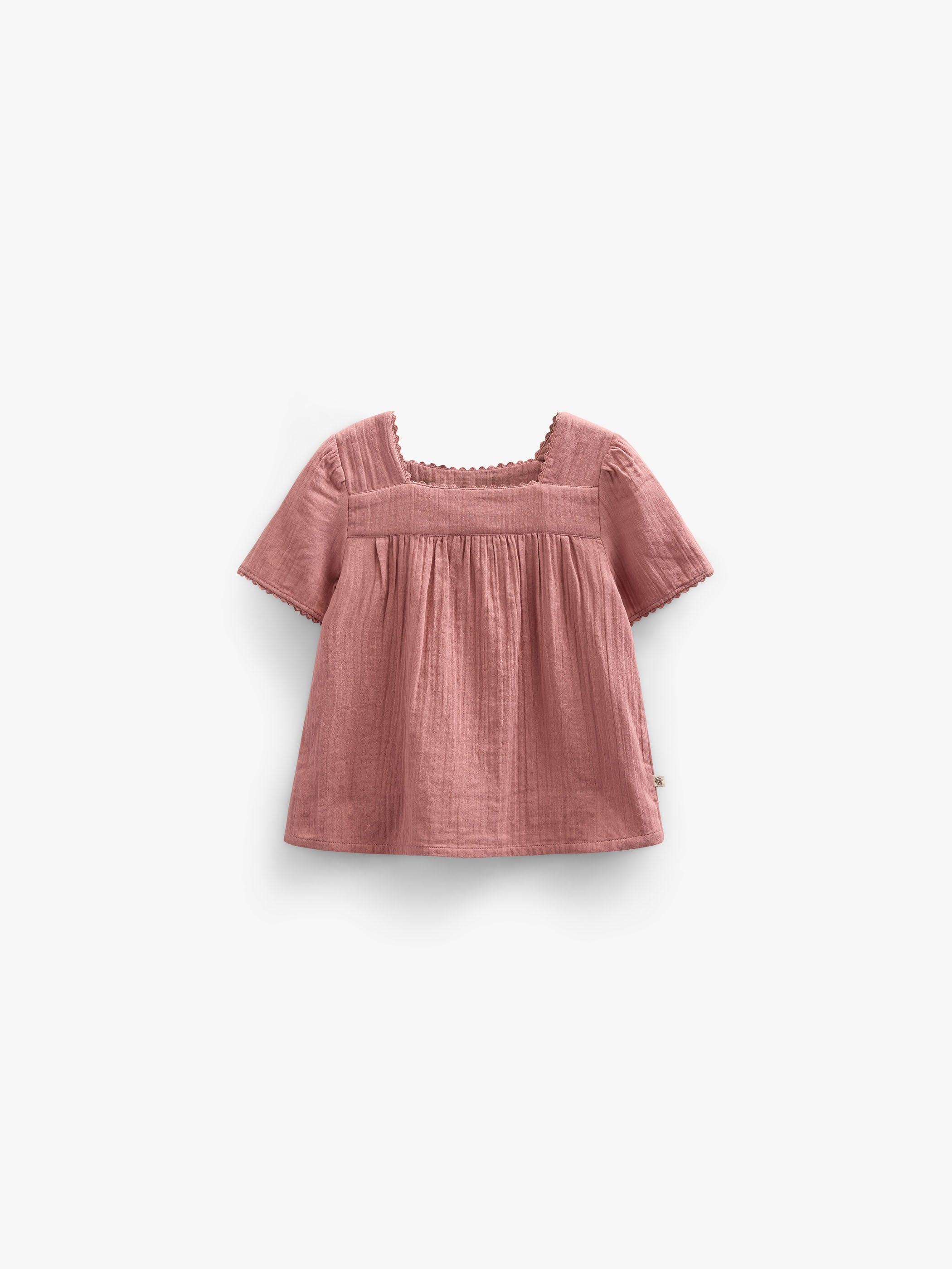 KurzΓ€rmelige Bluse aus Gaze - Kids - Old Rose | 100920 Jasmine