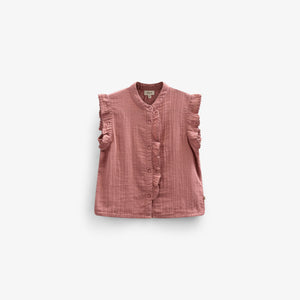 Ärmelloses Top aus Gaze - Kids - Old Rose | 100932 Jasmine