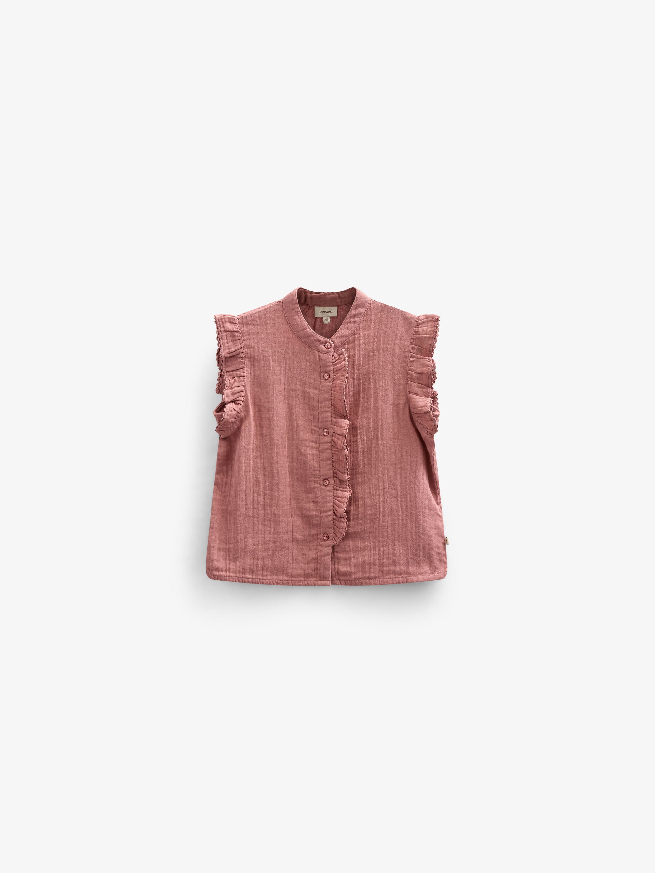 Ärmelloses Top aus Gaze - Kids - Old Rose | 100932 Jasmine