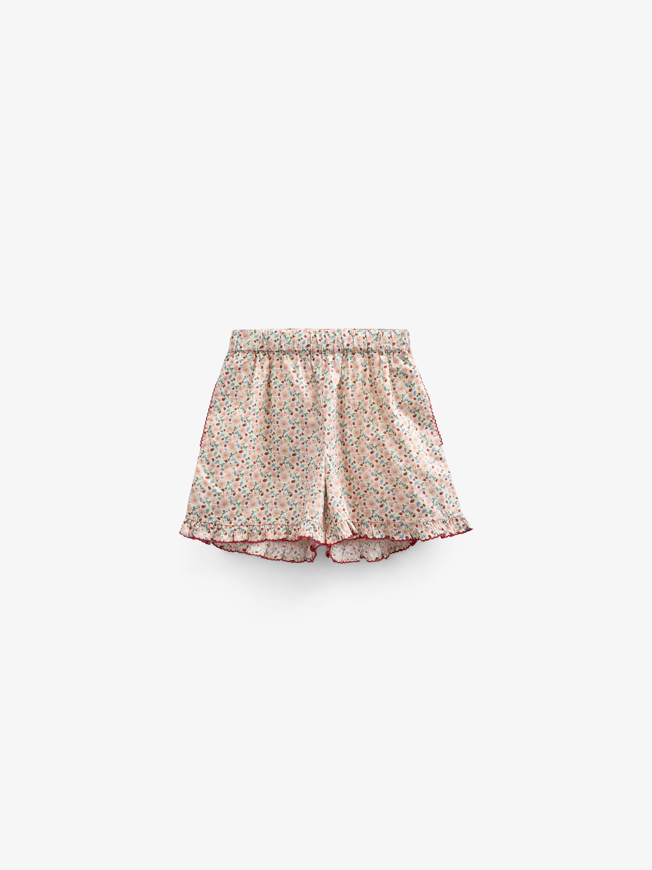 Blumenbedruckte Poplin Shorts - Kids - Rose | 100956 Poppy