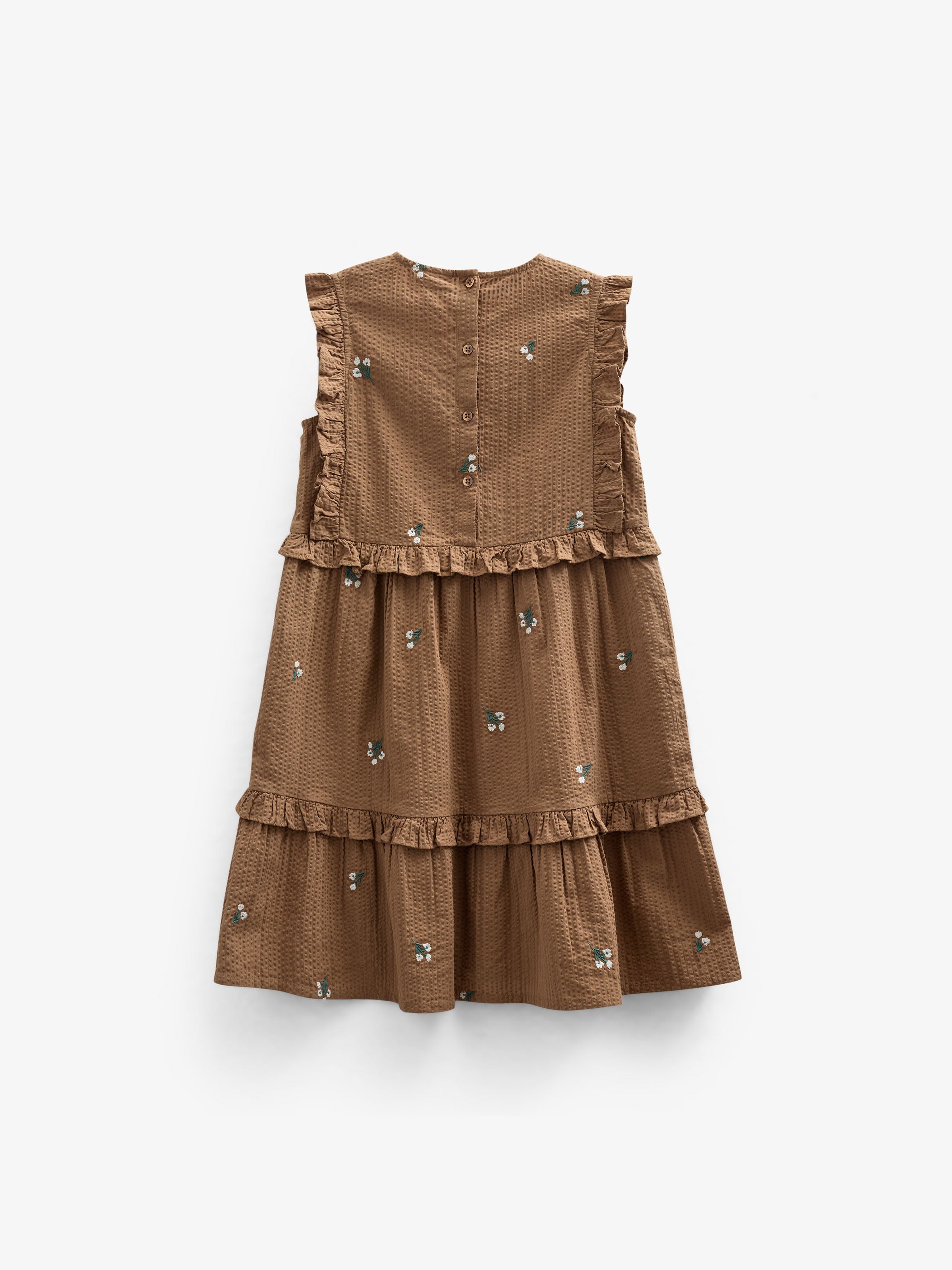 Besticktes Seersucker-Kleid - Tween - Coconut | 100979 Nora