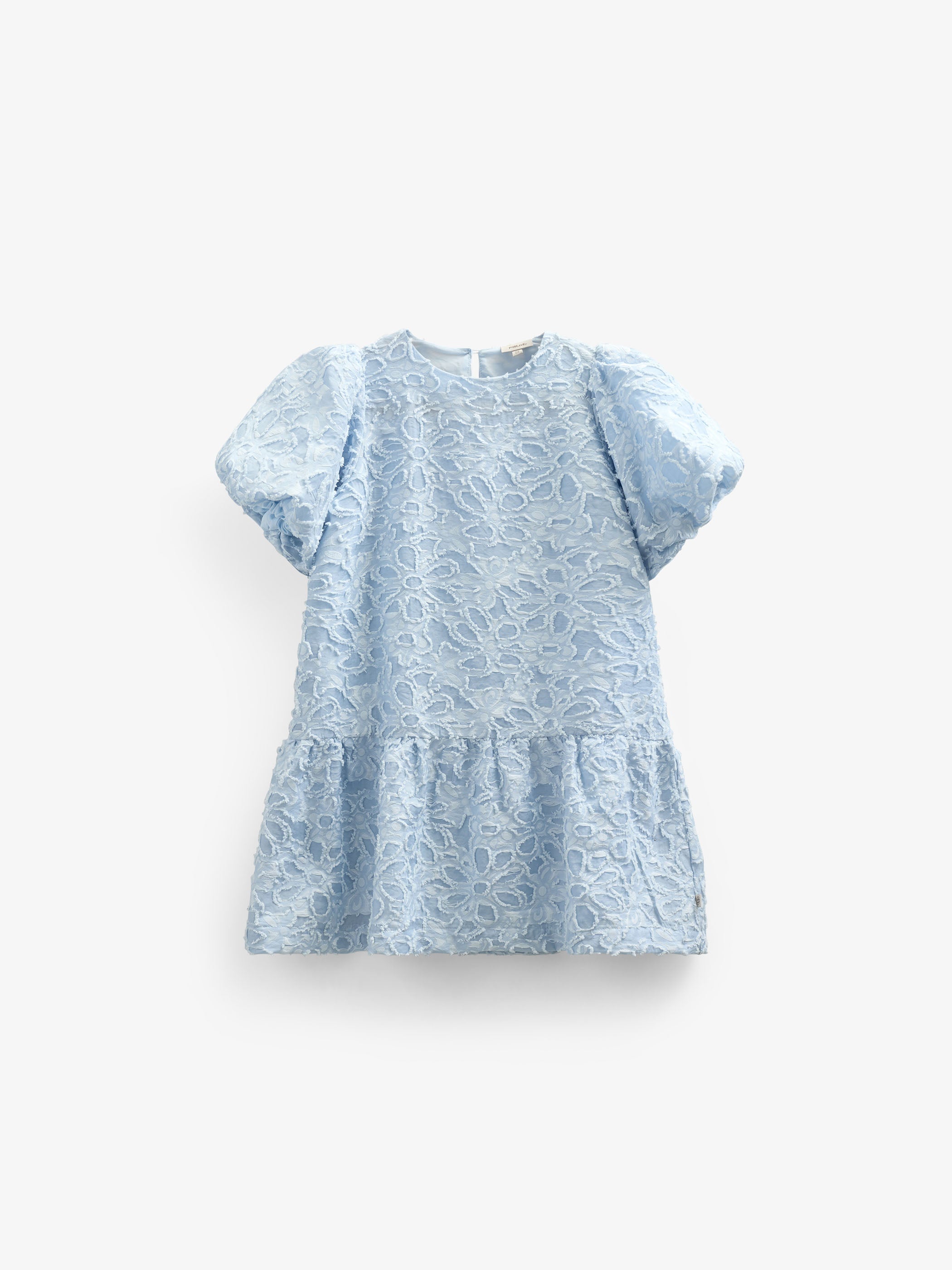 Jacquard-Kleid aus Baumwollmischung - Kids - Light Blue | 100994 Giselle