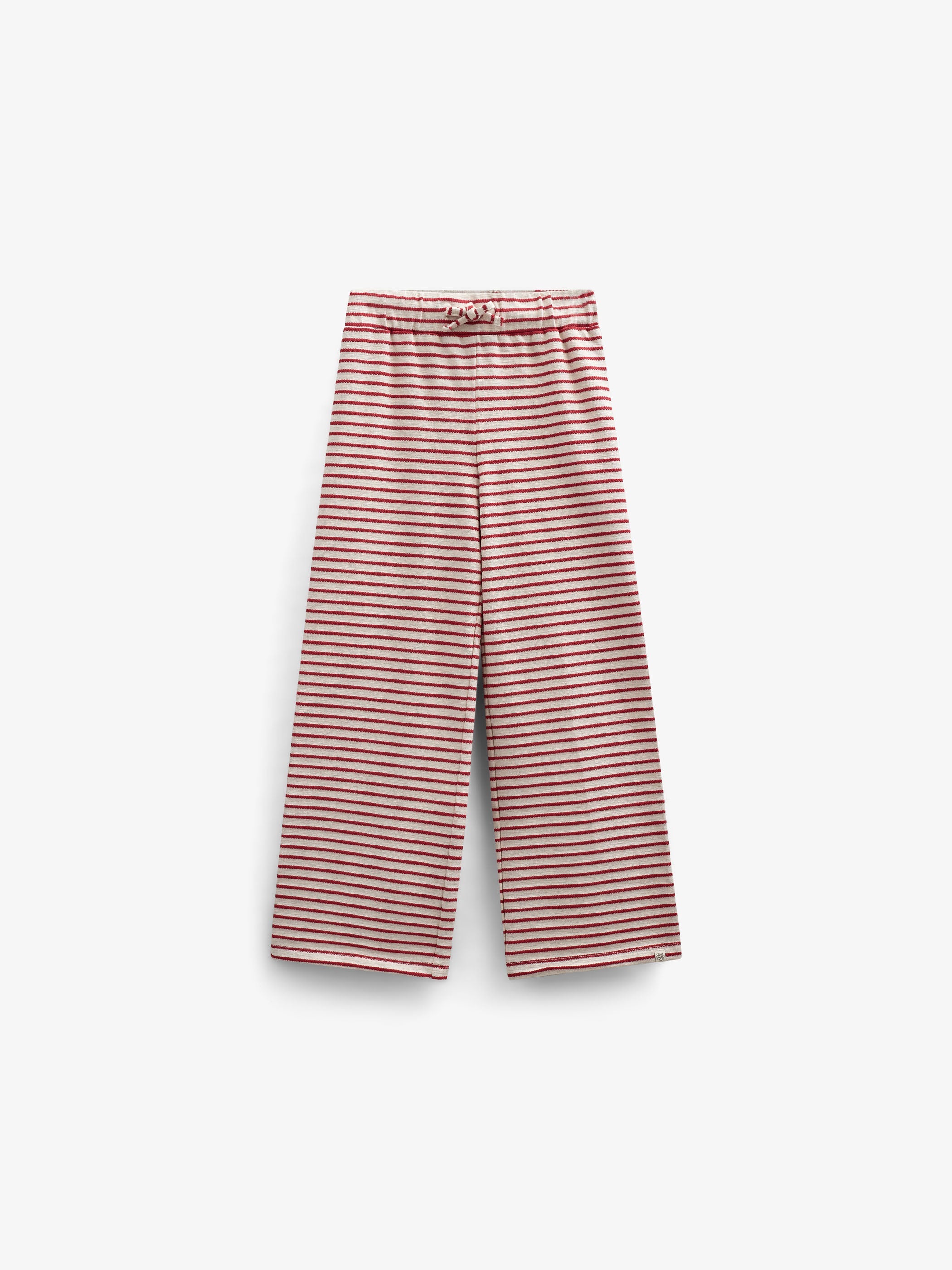 Gestreifte Jersey-Hose mit weitem Bein - Tween - Cherry Red | 100996 Emmie