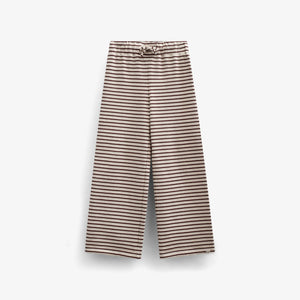 Gestreifte Wide-Leg Jersey Hose - Tween - Brown | 100997 Emmie