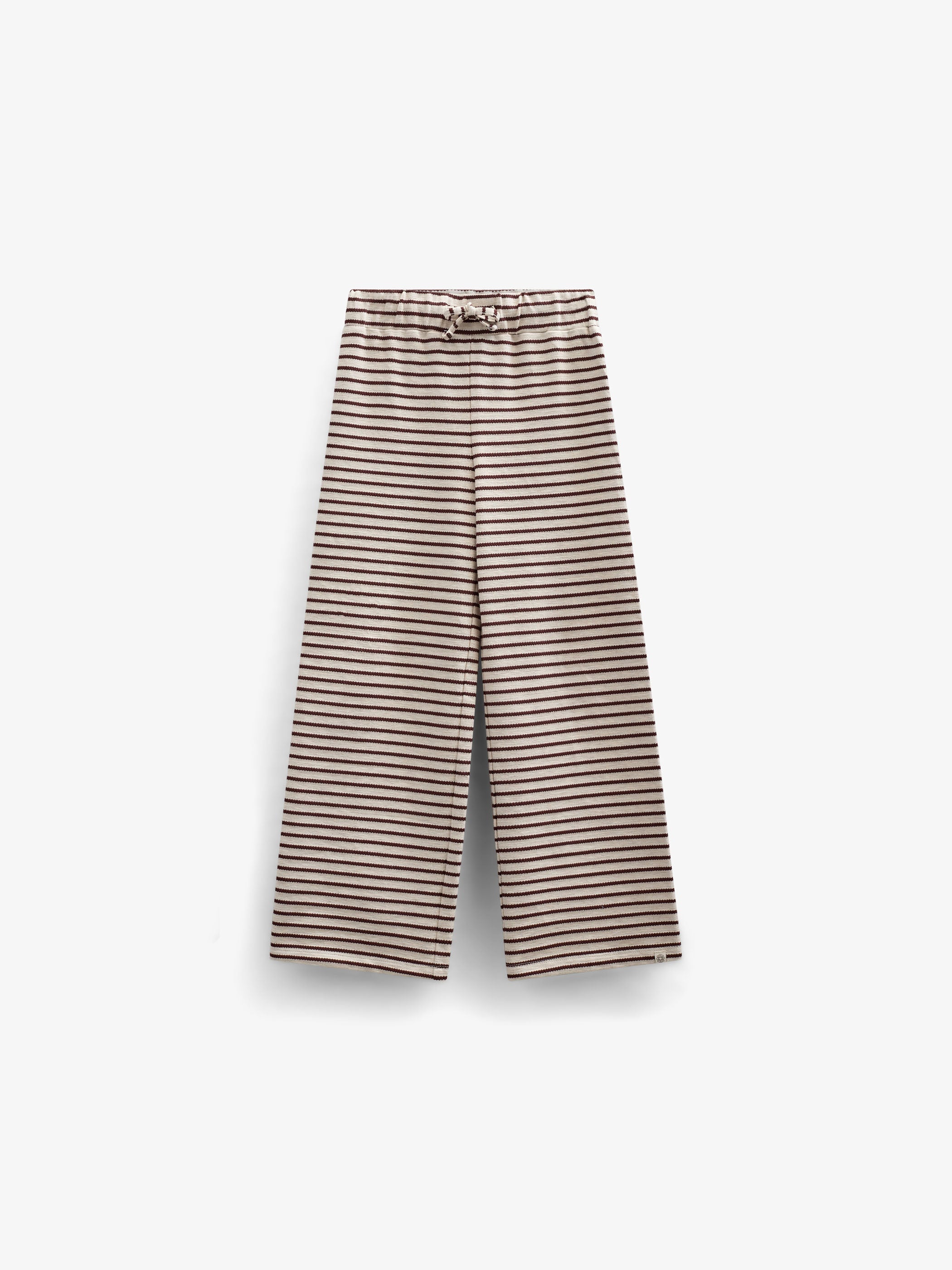 Gestreifte Wide-Leg Jersey Hose - Tween - Brown | 100997 Emmie