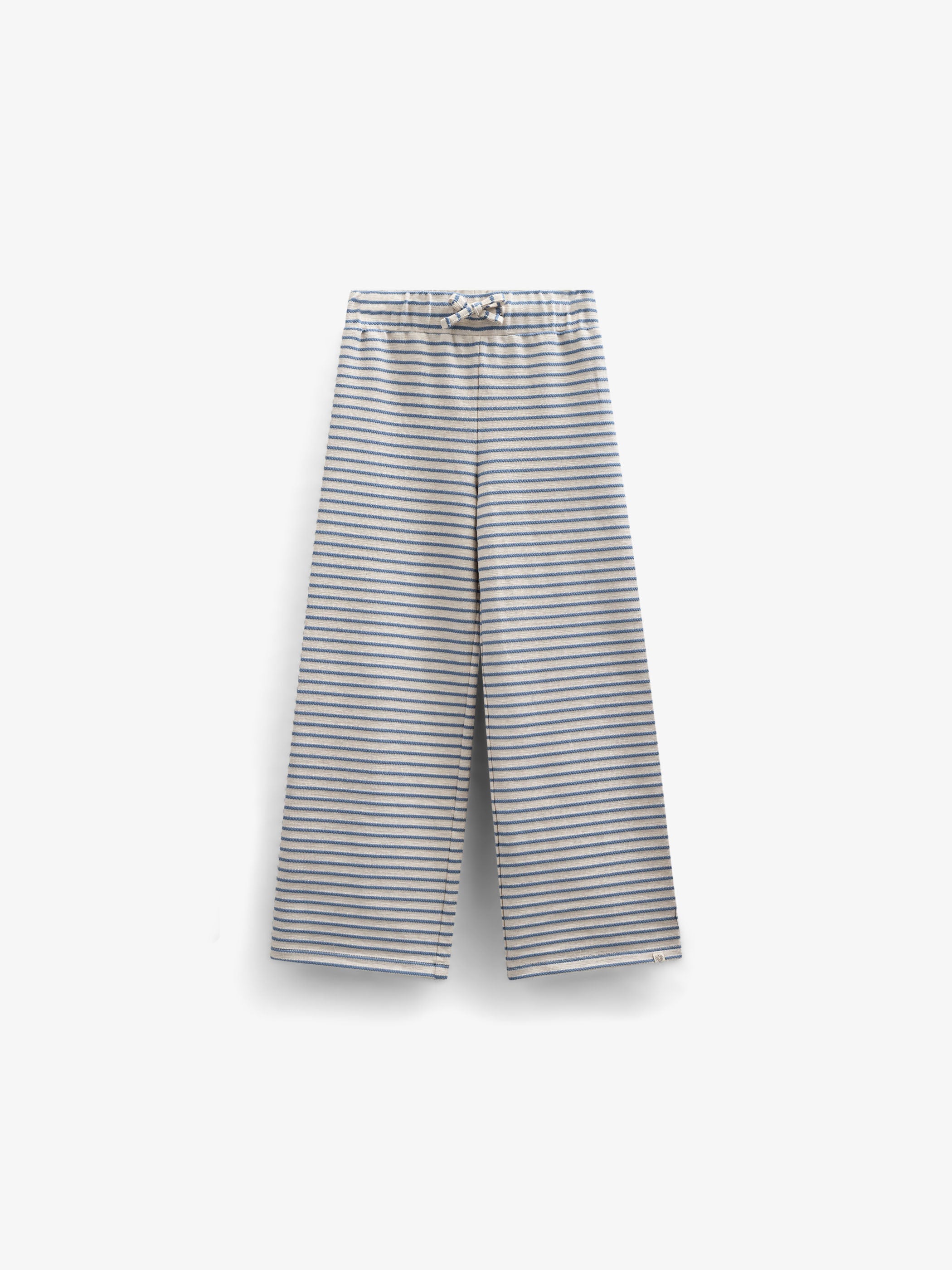 Gestreifte Jersey-Hose mit weitem Bein - Tween - Blue | 100998 Emmie