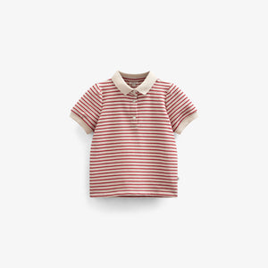 Gestreiftes Jersey-Poloshirt - Tween - Cherry Red | 101003 Emmie