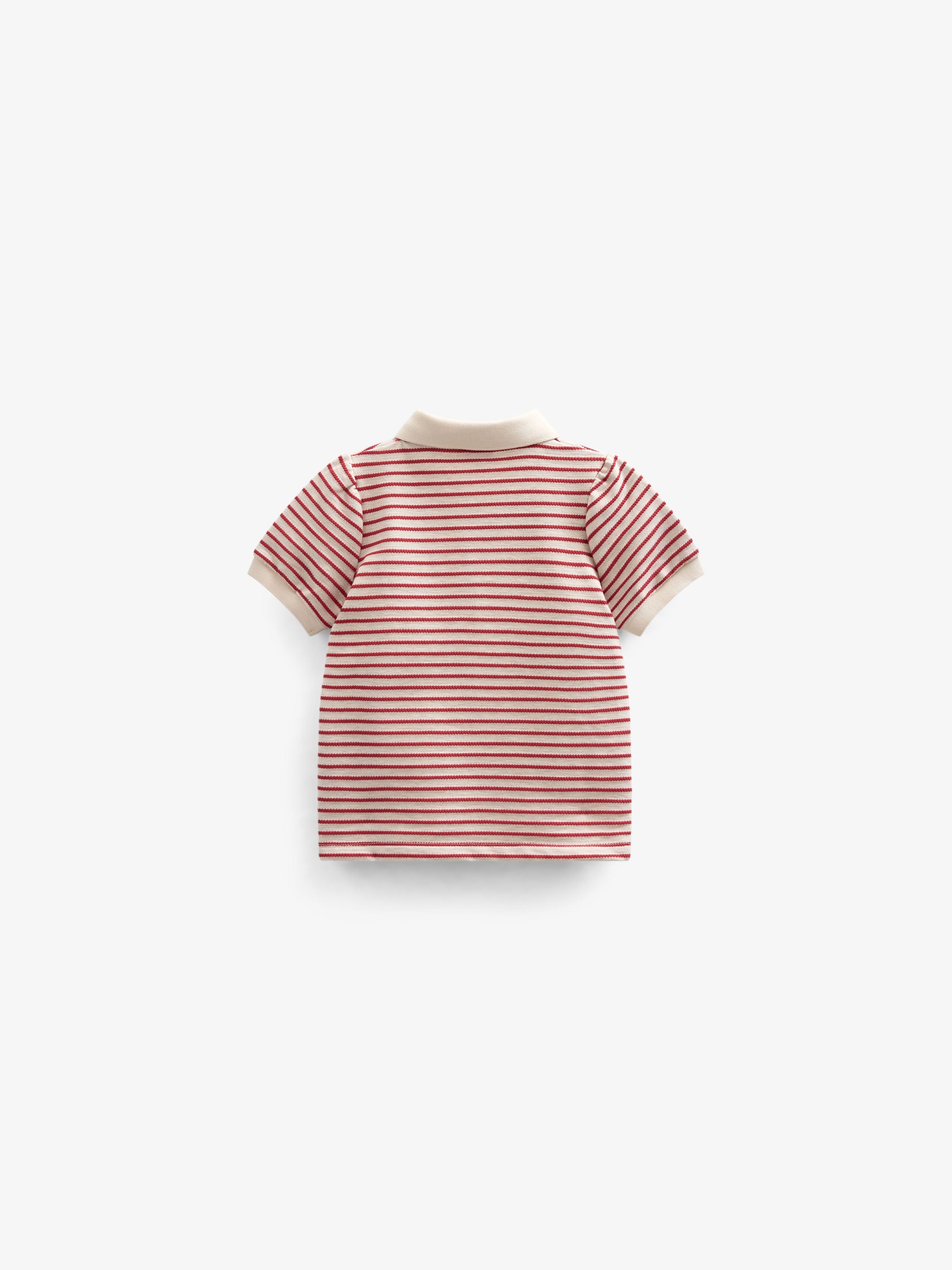 Gestreiftes Jersey-Poloshirt - Tween - Cherry Red | 101003 Emmie