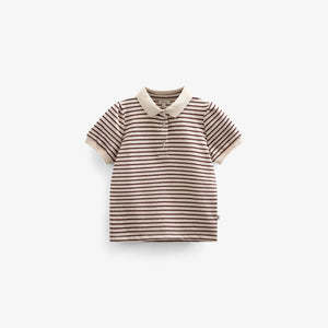 Gestreiftes Jersey-Poloshirt - Kids - Brown | 101004 Emmie