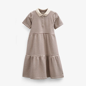Gestreiftes Jersey-Kleid - Tween - Brown | 101011 Emmie