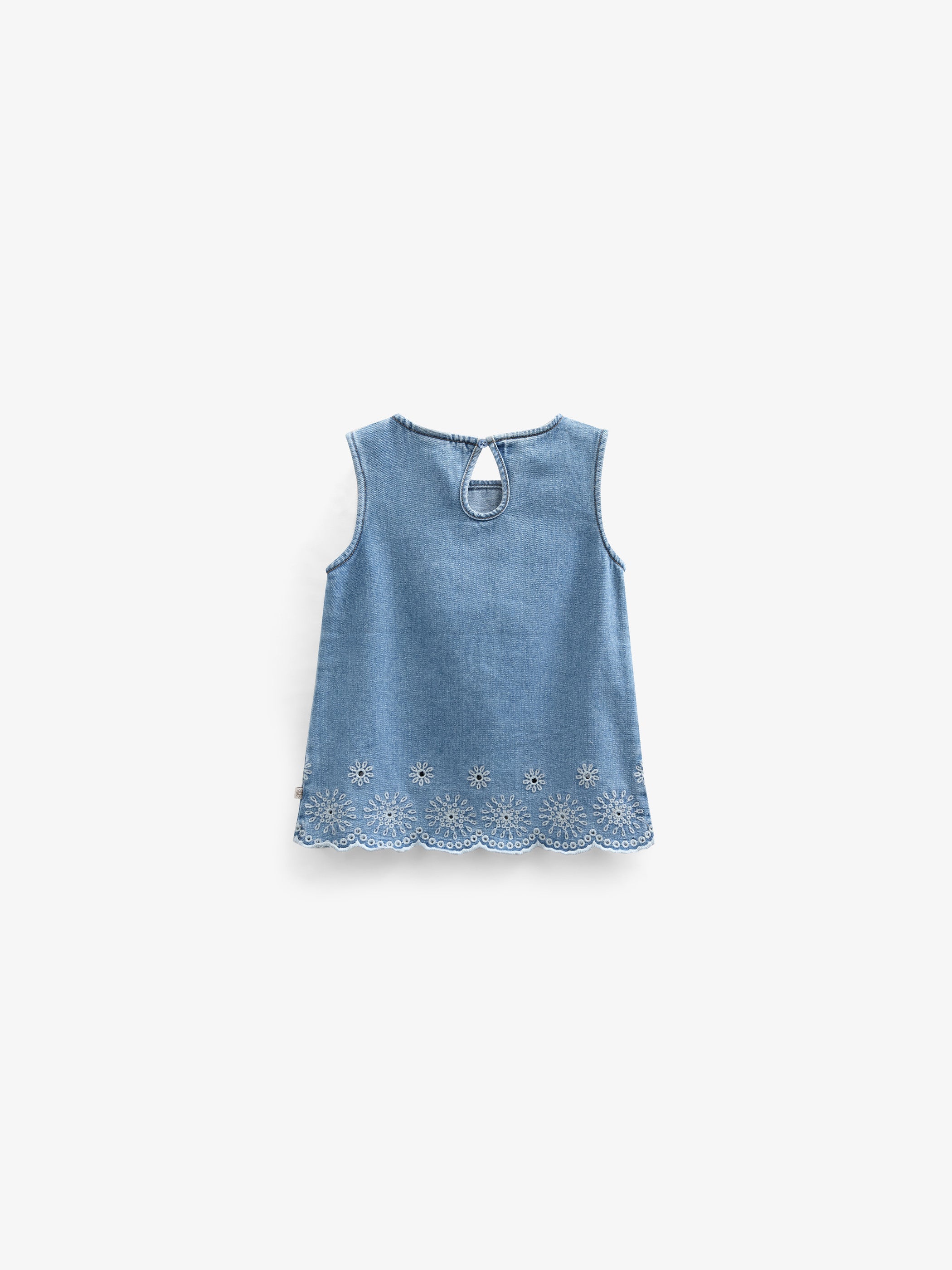 Besticktes Denim-Top - Tween - Light Blue Denim | 101021 Vera