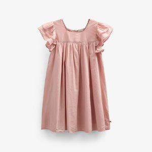 Baumwollkleid mit Zick Zack Rüsche - Tween - Rose Tan | 101065 Alma