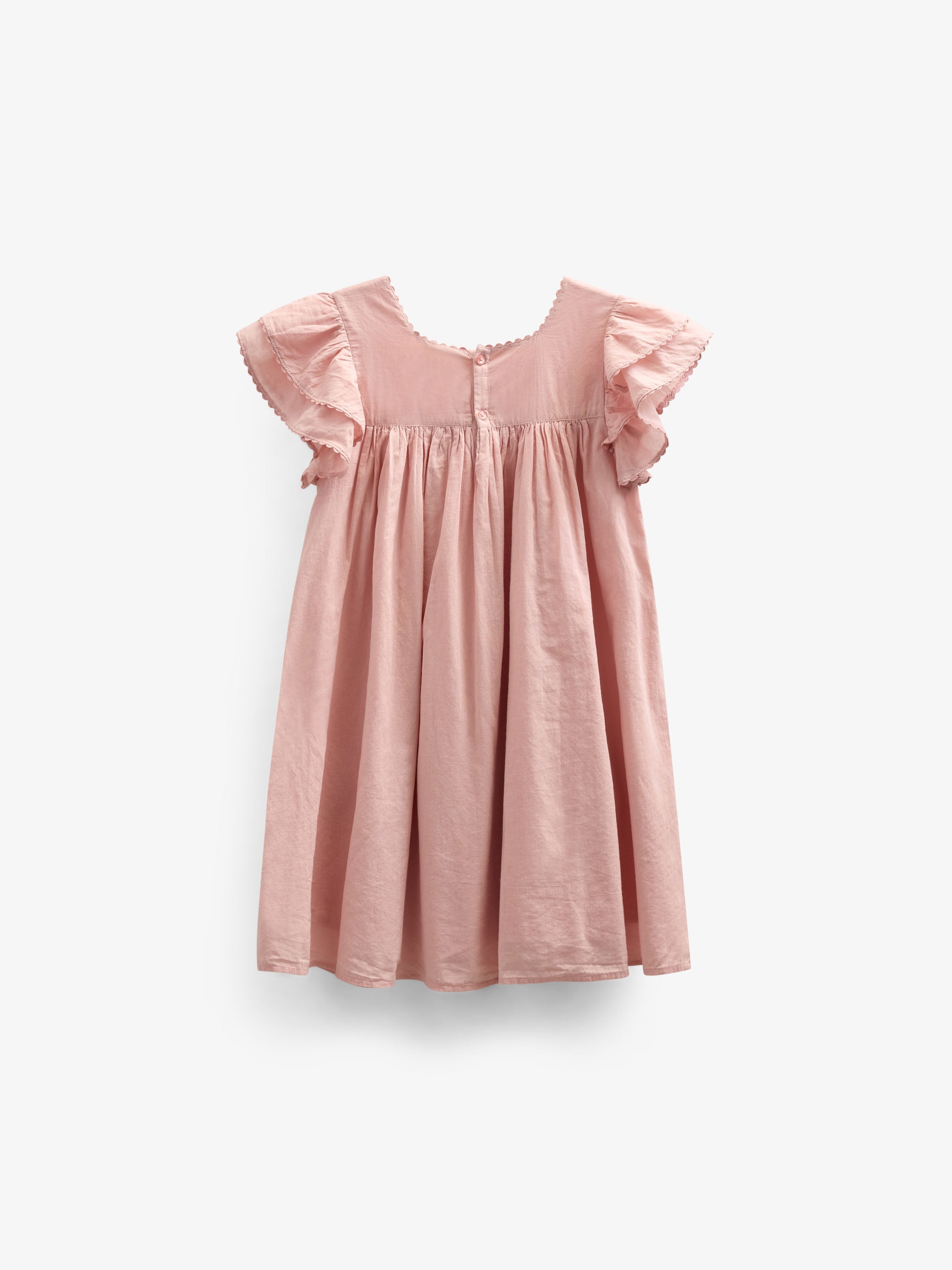 Baumwollkleid mit Zick Zack Rüsche - Tween - Rose Tan | 101065 Alma