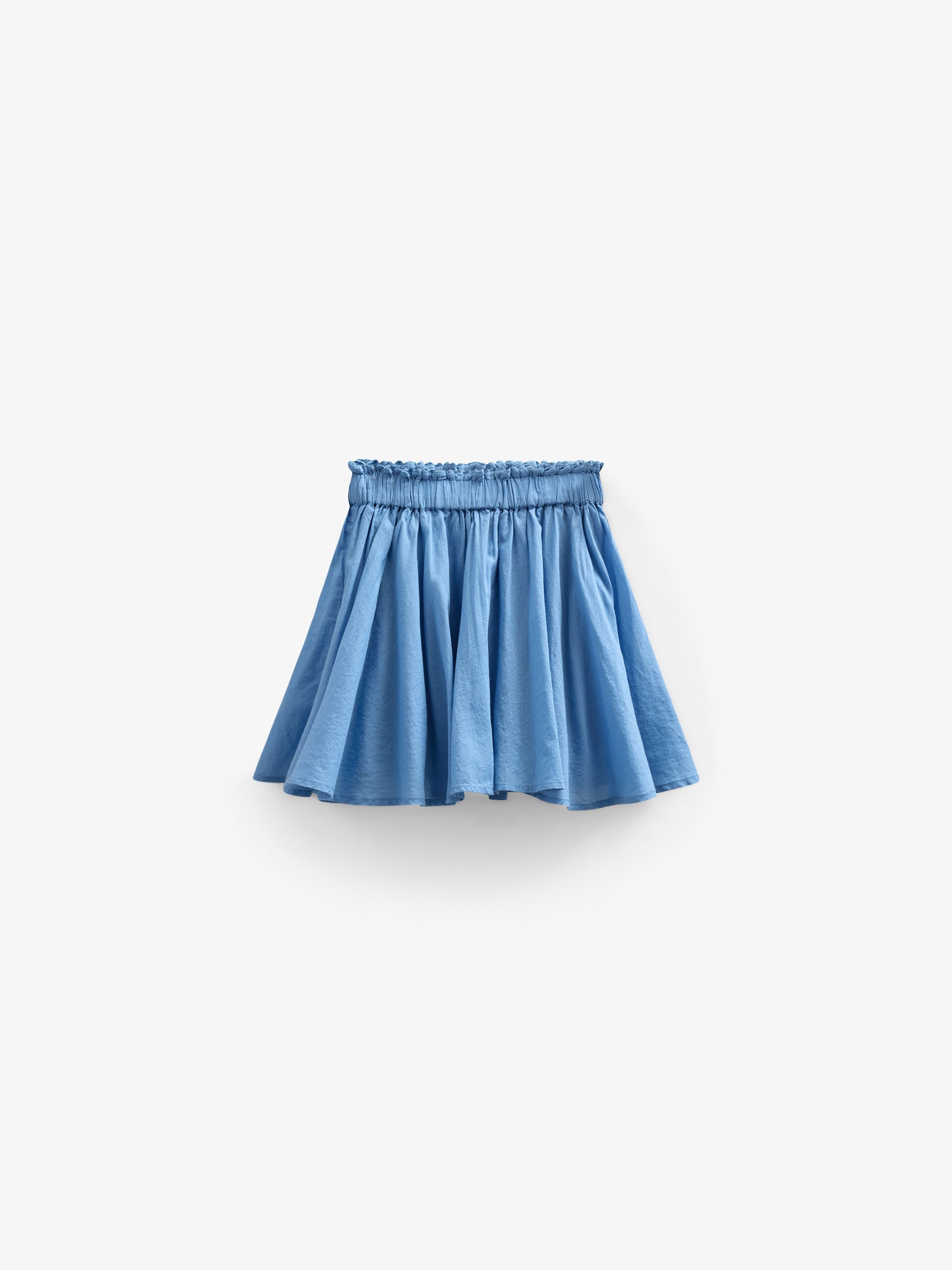 Baumwollrock mit Zick Zack RΓΌsche - Tween - Dusty Blue | 101070 Alma